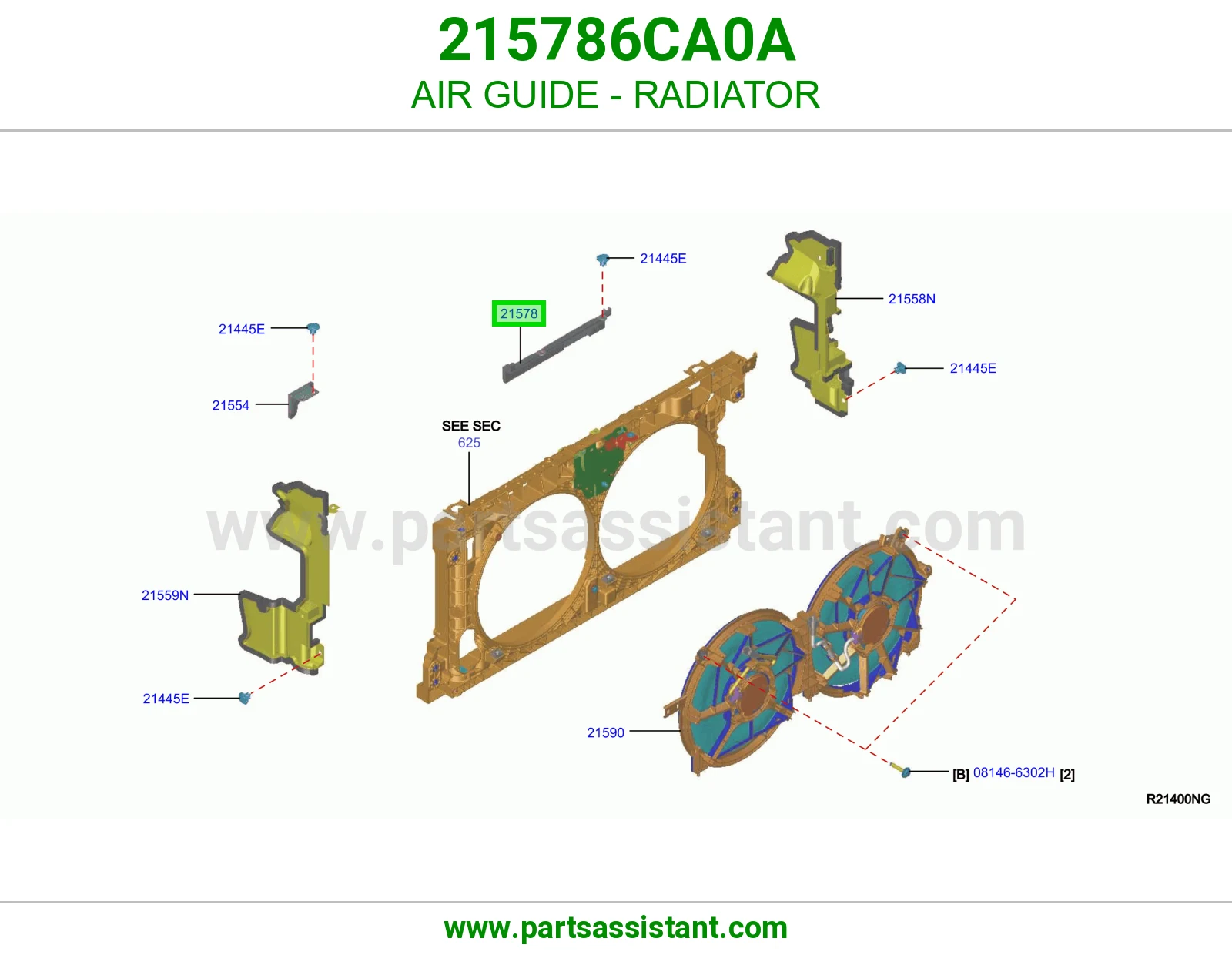 بلاستيك هواء رديتر 215786CA0A