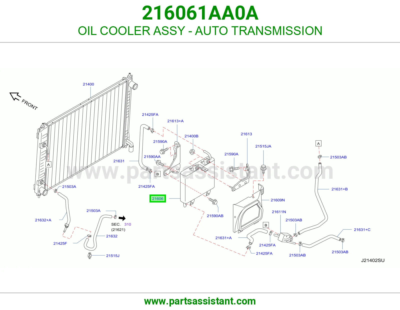 مبرد زيت قير 216061AA0A