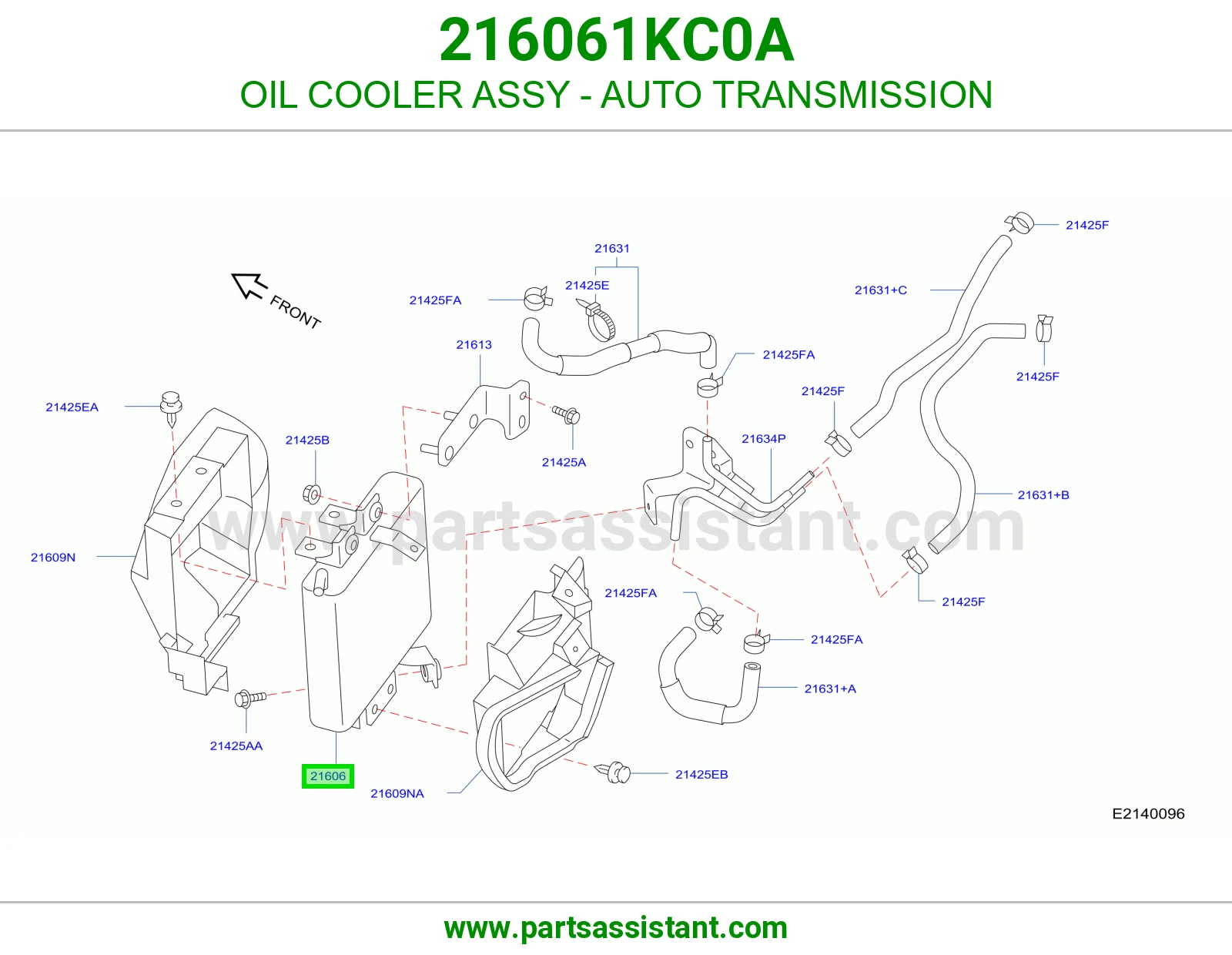 مبرد زيت قير 216061KC0A