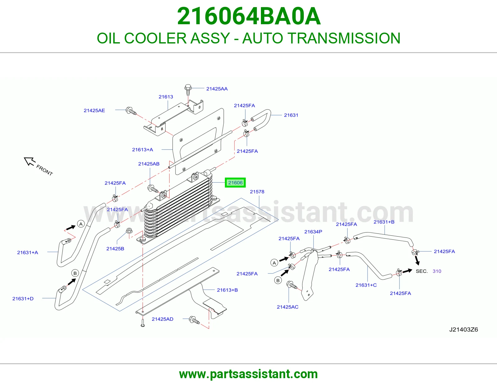 مبرد زيت قير 216064BA0A