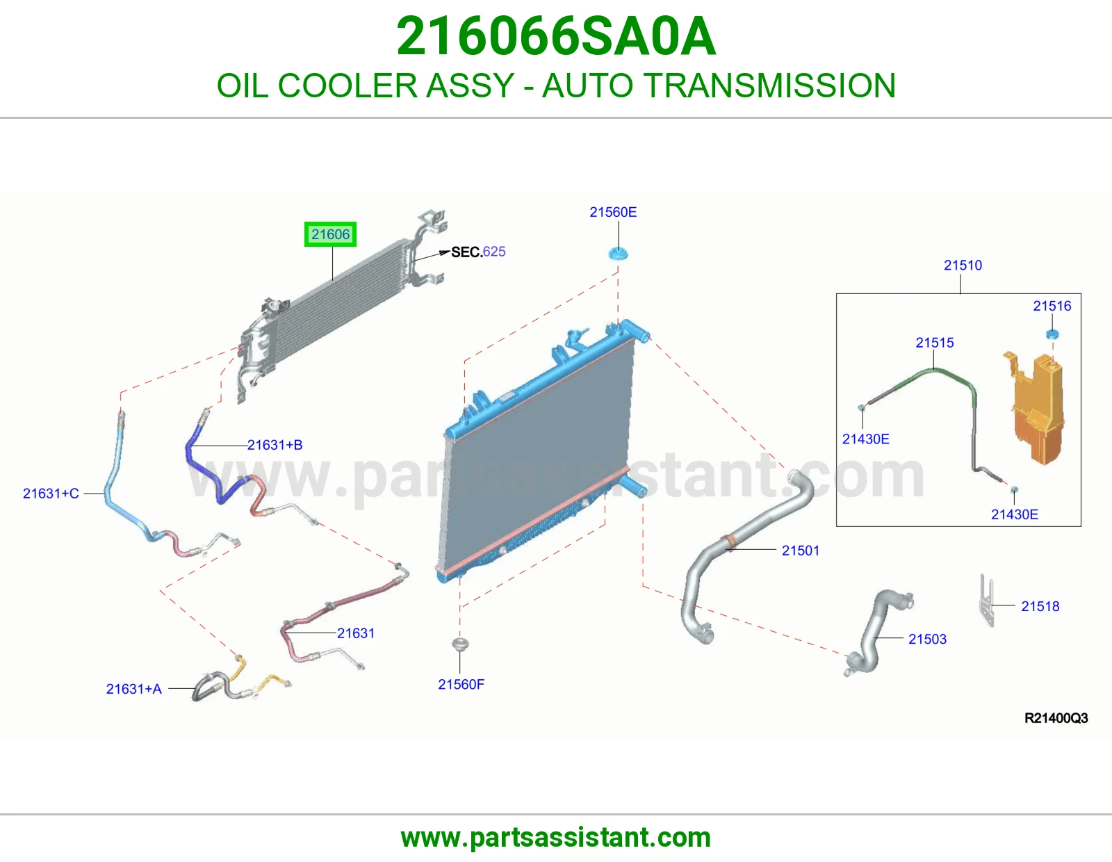 مبرد زيت قير 216066SA0A