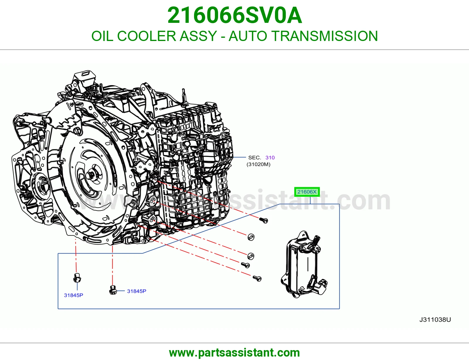 مبرد زيت قير 216066SV0A