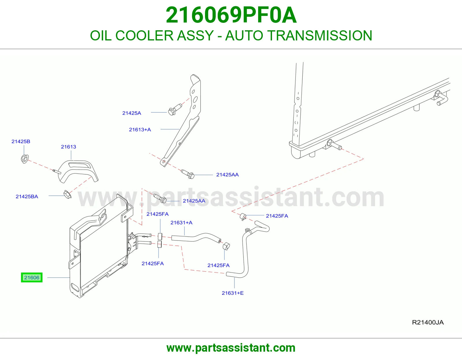 مبرد زيت قير 216069PF0A