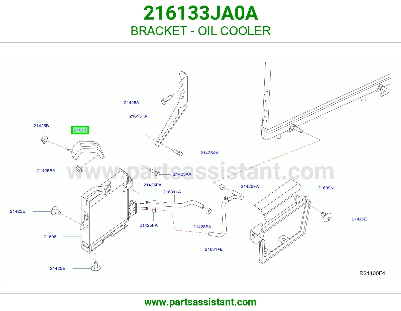 قاعده مبرد سيفون زيت 216133JA0A