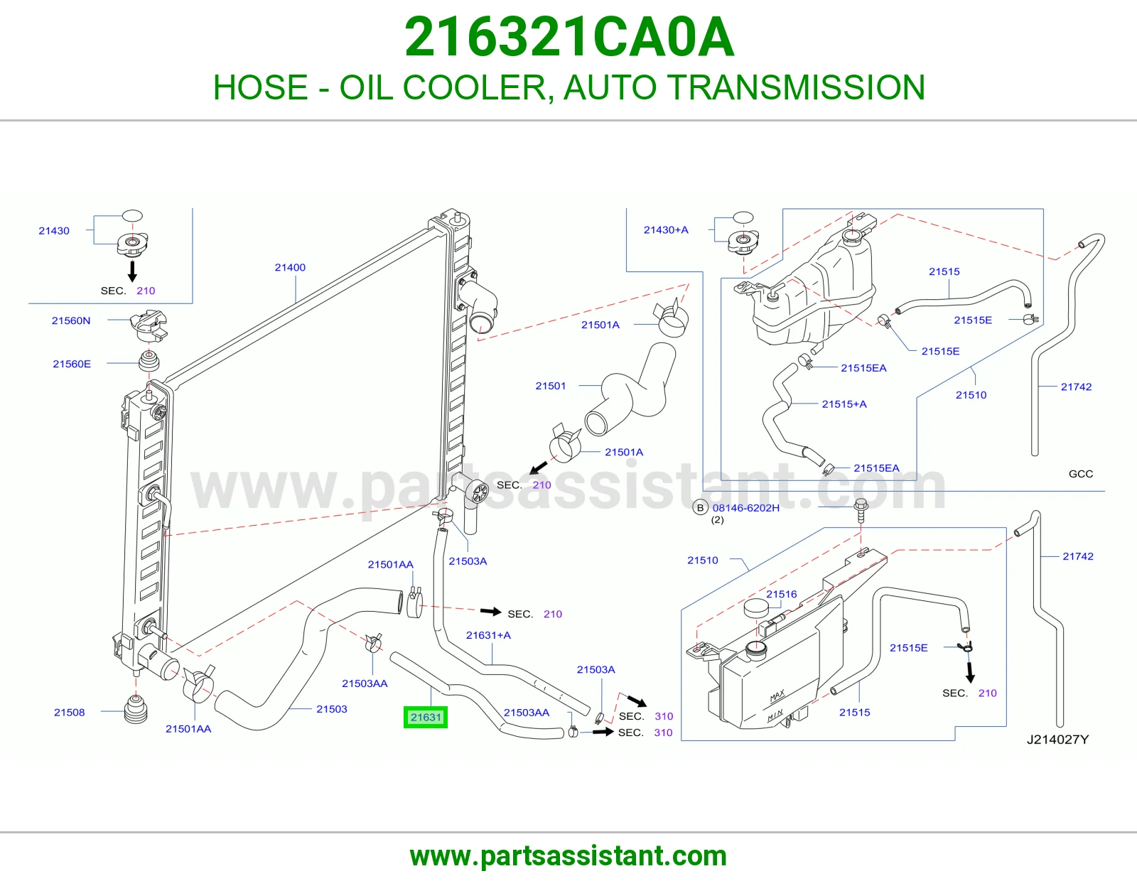 لي مبرد زيت قير أوتوماتيك 216321CA0A