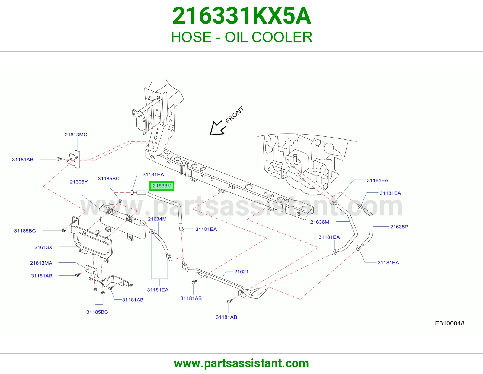 لي مبرد زيت 216331KX5A