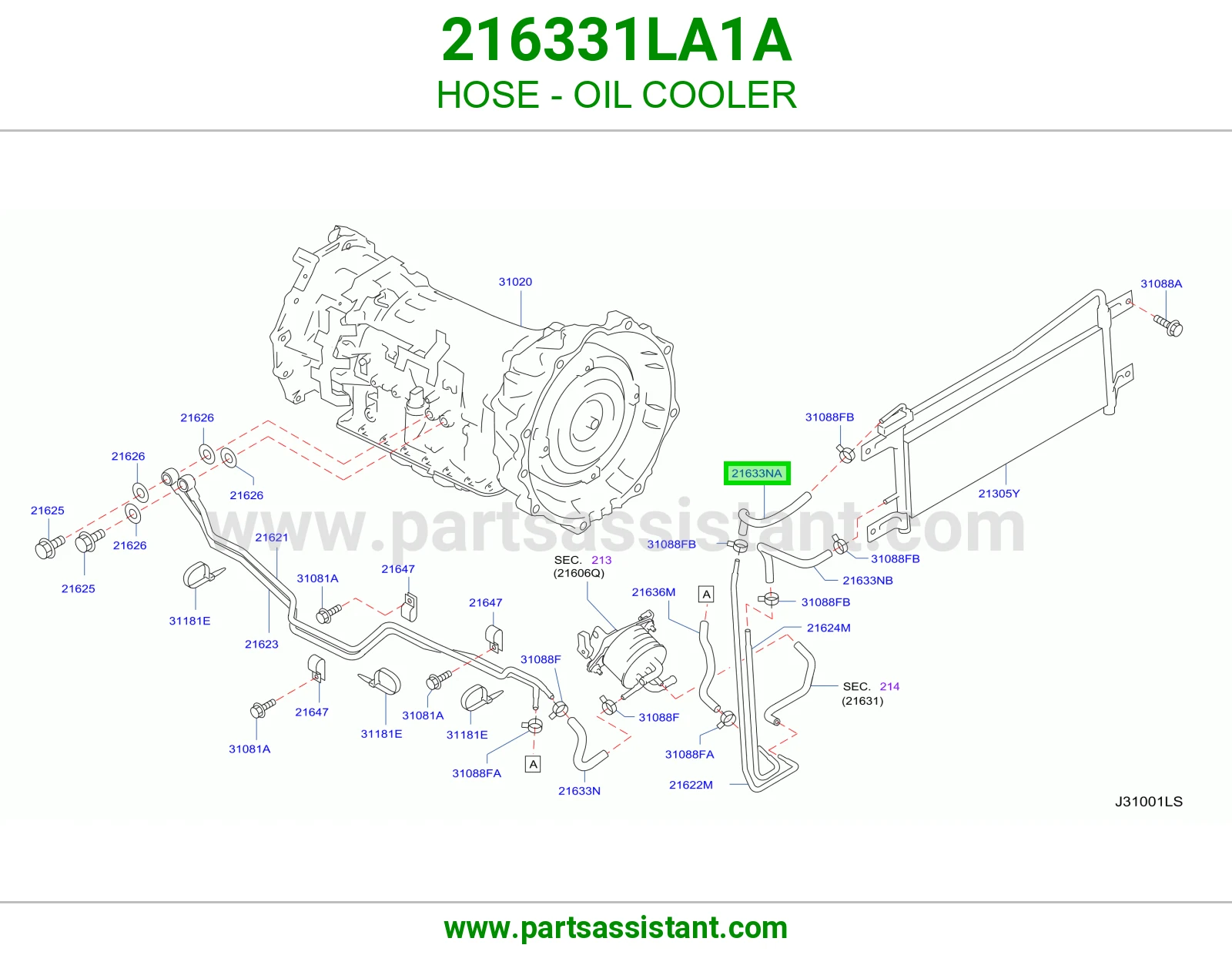 لي مبرد زيت 216331LA1A