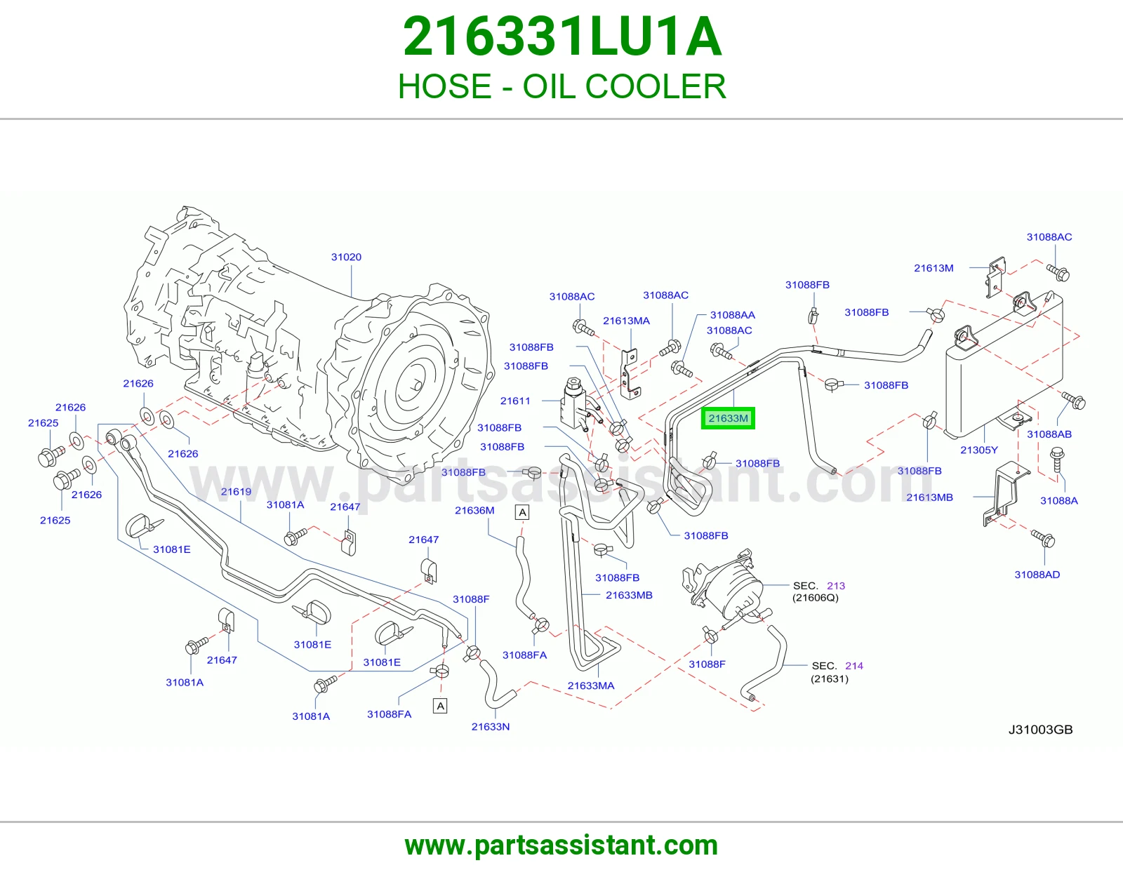 لي مبرد زيت 216331LU1A
