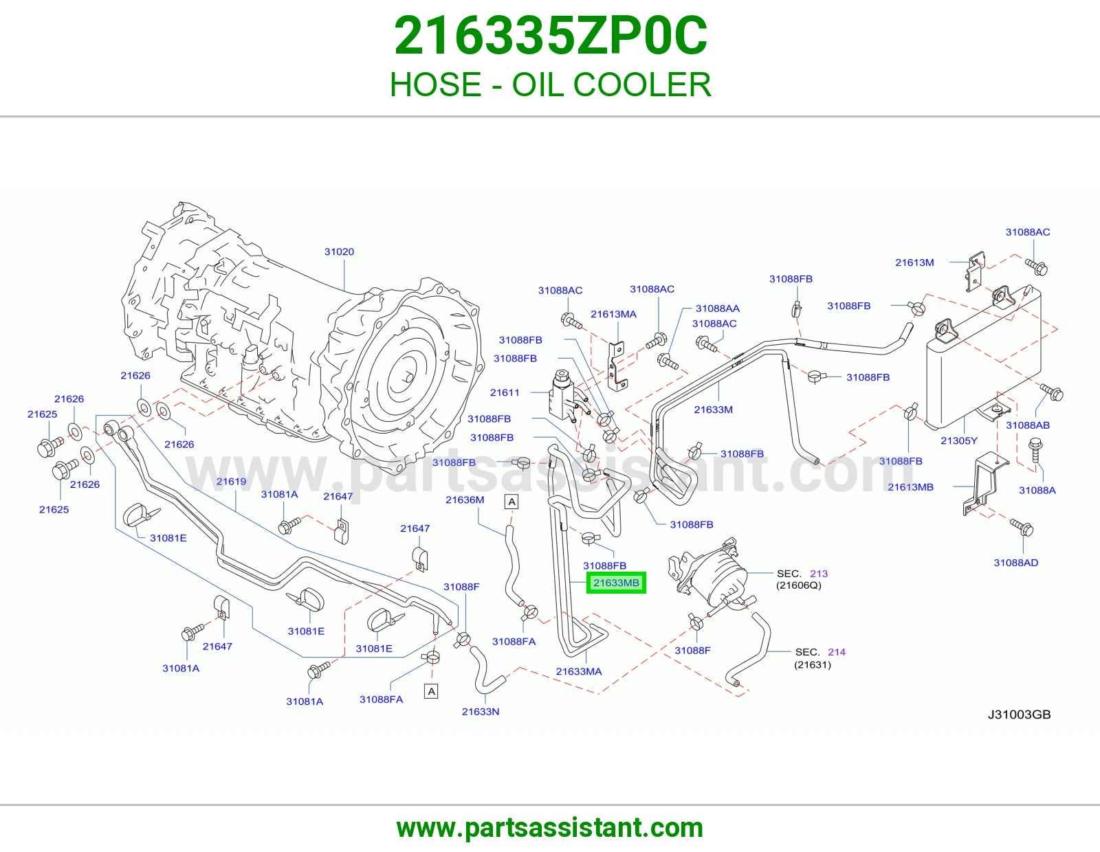 لي مبرد زيت 216335ZP0C