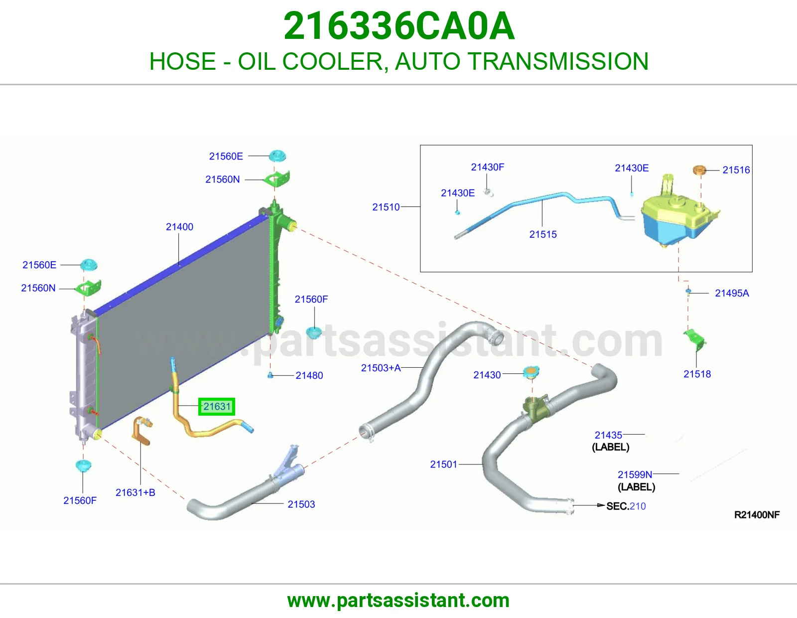 لي مبرد زيت قير أوتوماتيك 216336CA0A