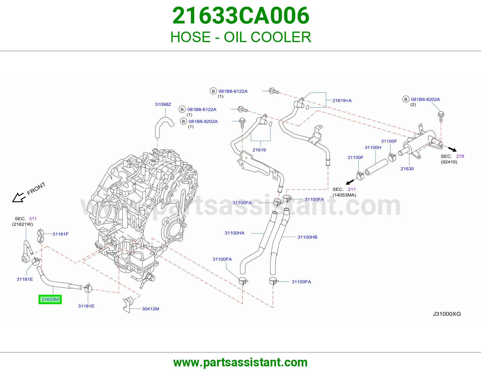 لي مبرد زيت 21633CA006