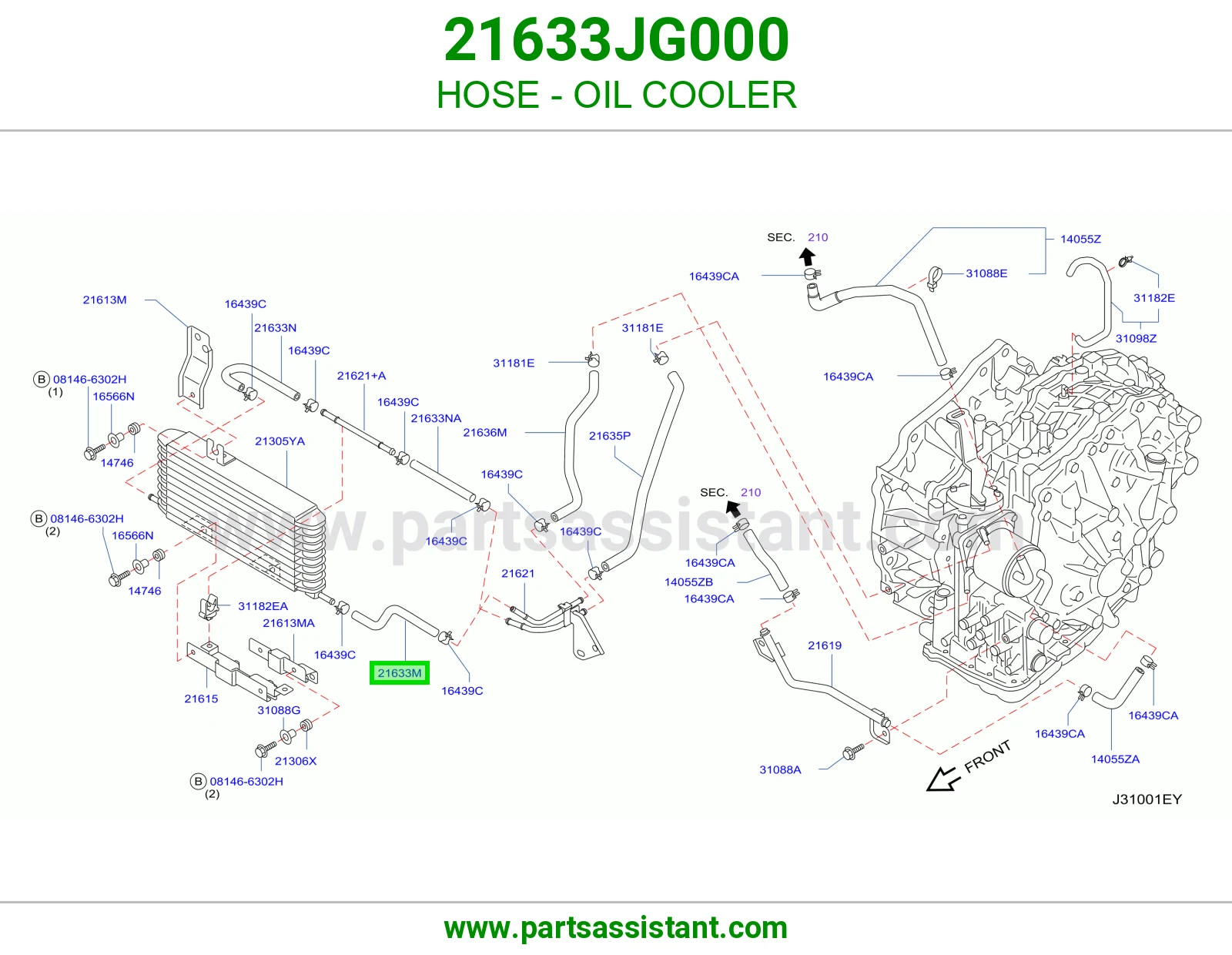 لي مبرد زيت 21633JG000