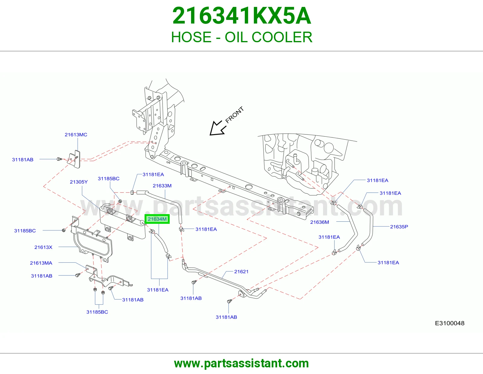 لي مبرد زيت 216341KX5A