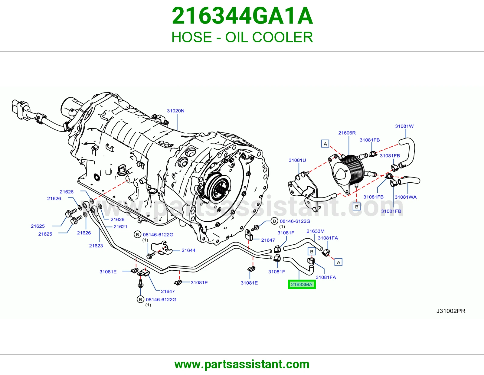 لي مبرد زيت 216344GA1A