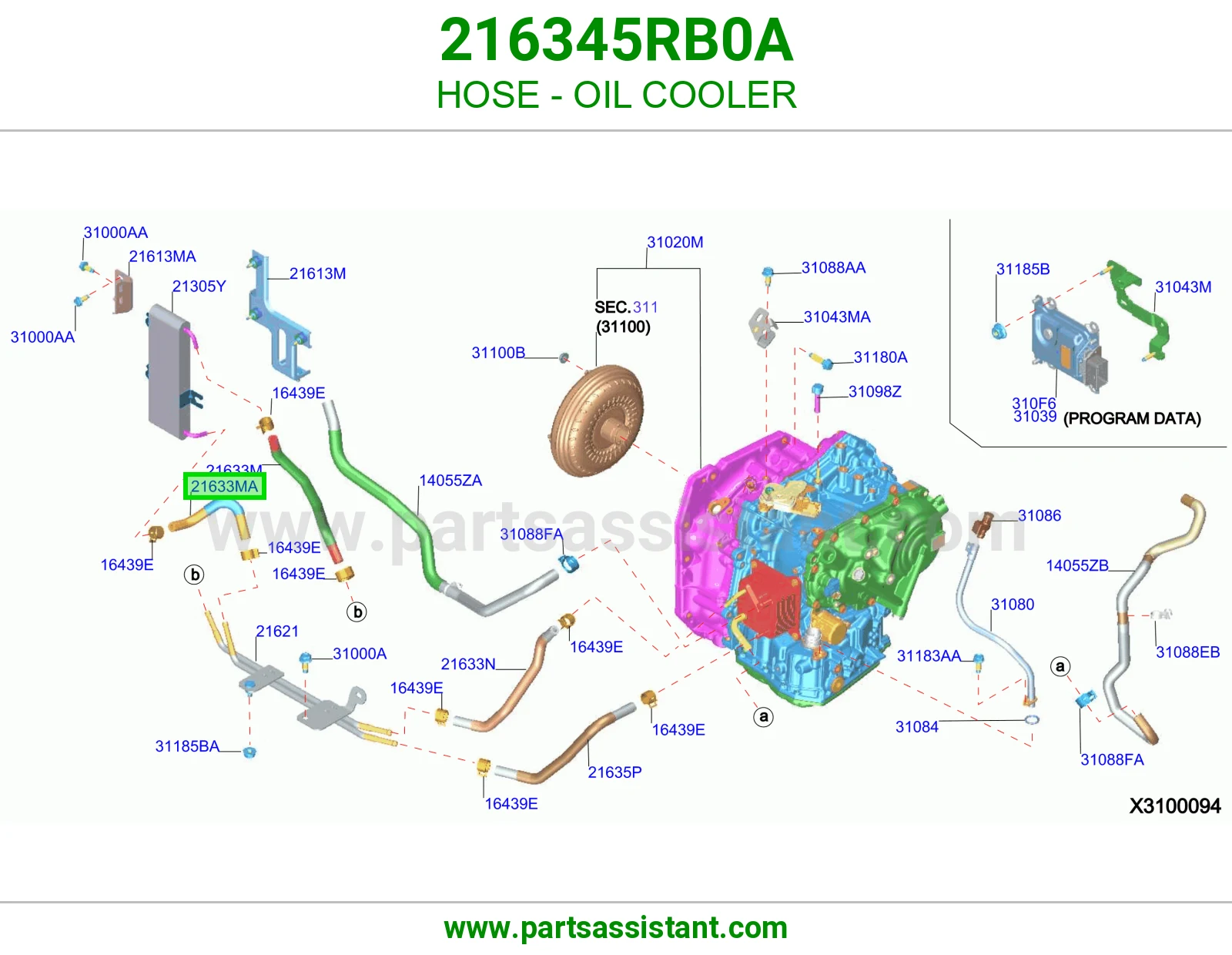 لي مبرد زيت 216345RB0A