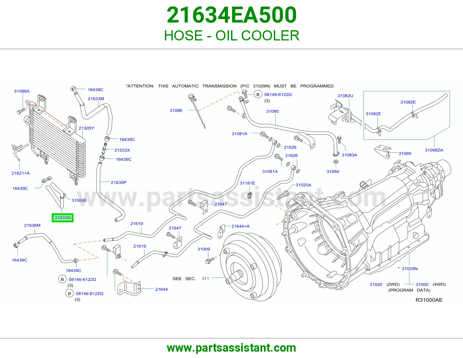 لي مبرد زيت 21634EA500