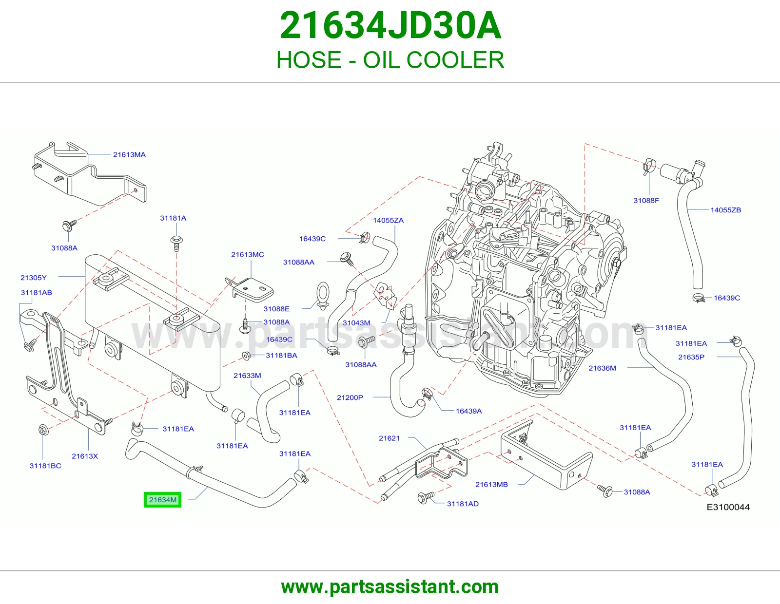 لي مبرد زيت 21634JD30A