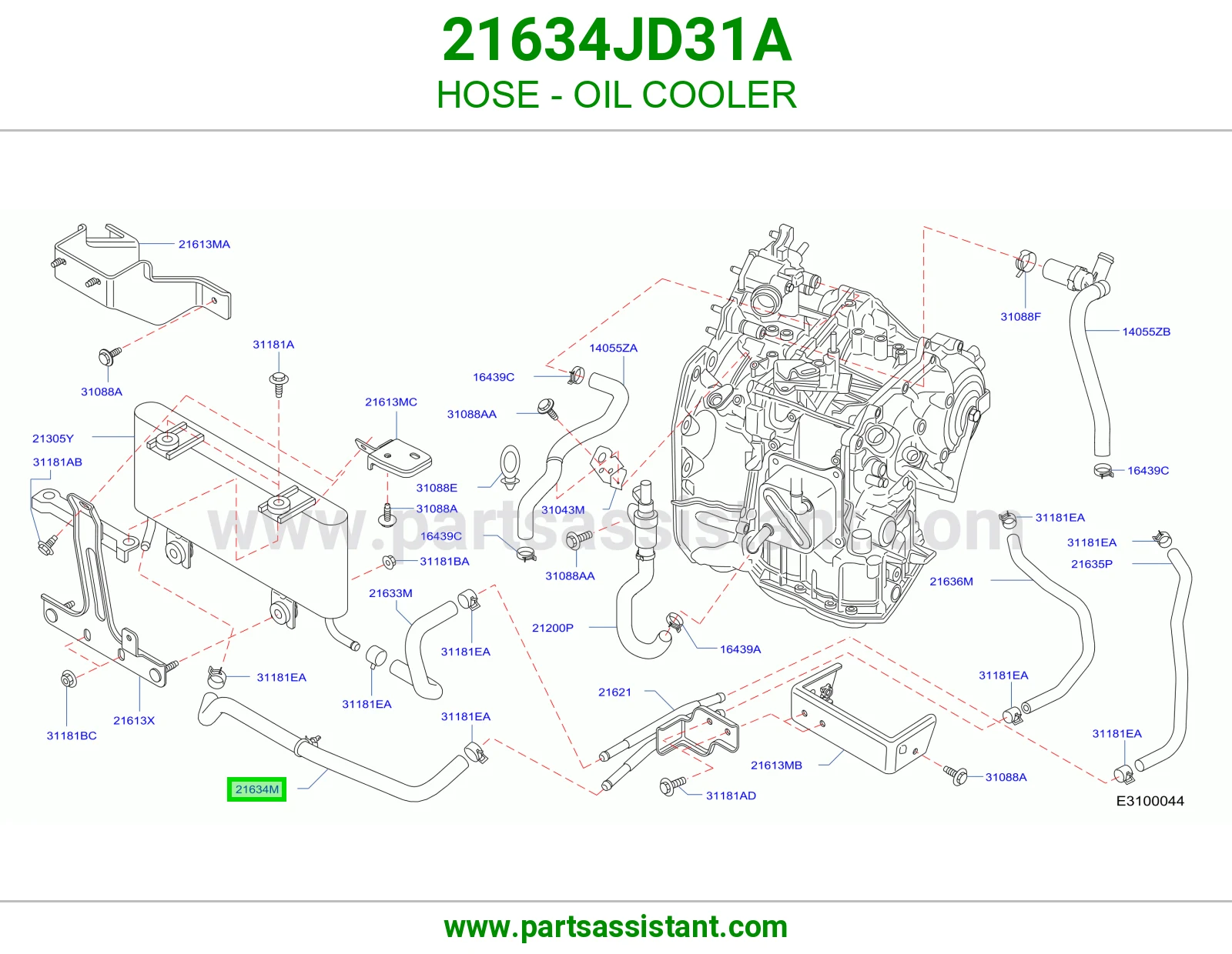 لي مبرد زيت 21634JD31A