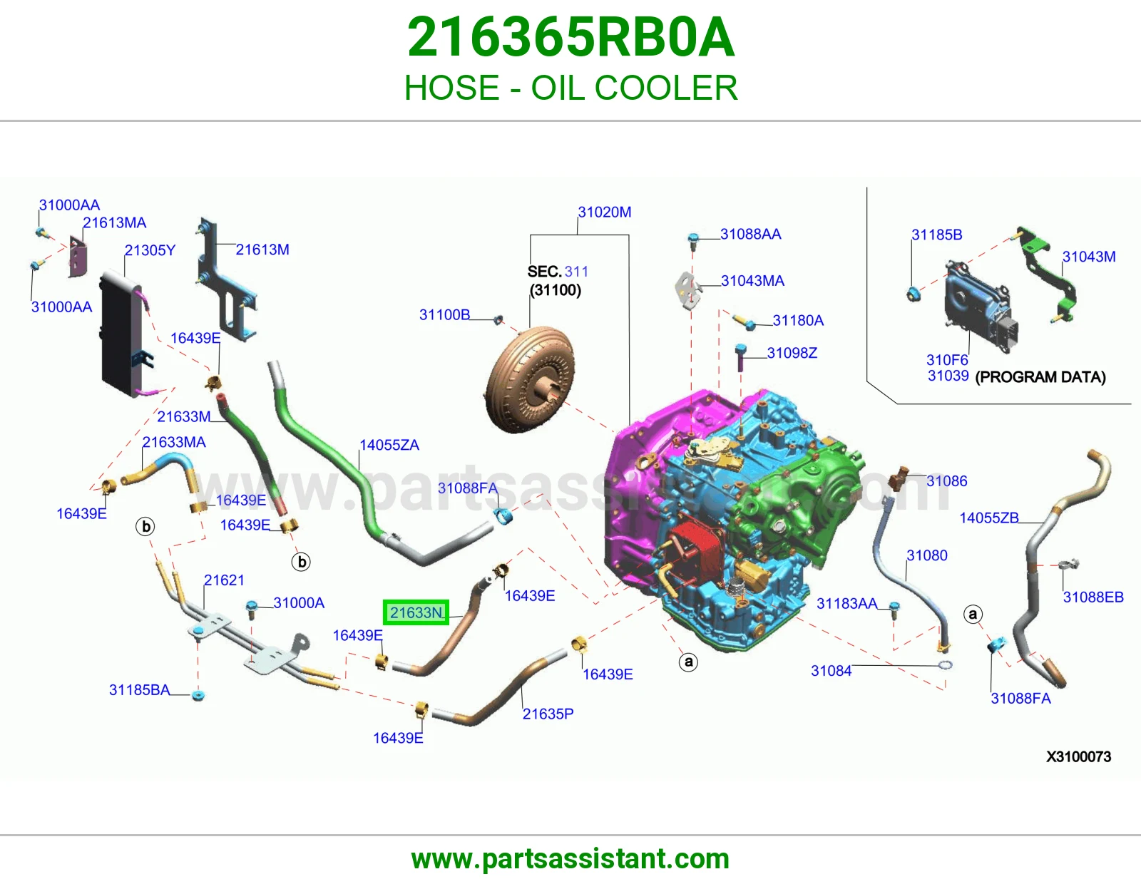 لي مبرد زيت 216365RB0A