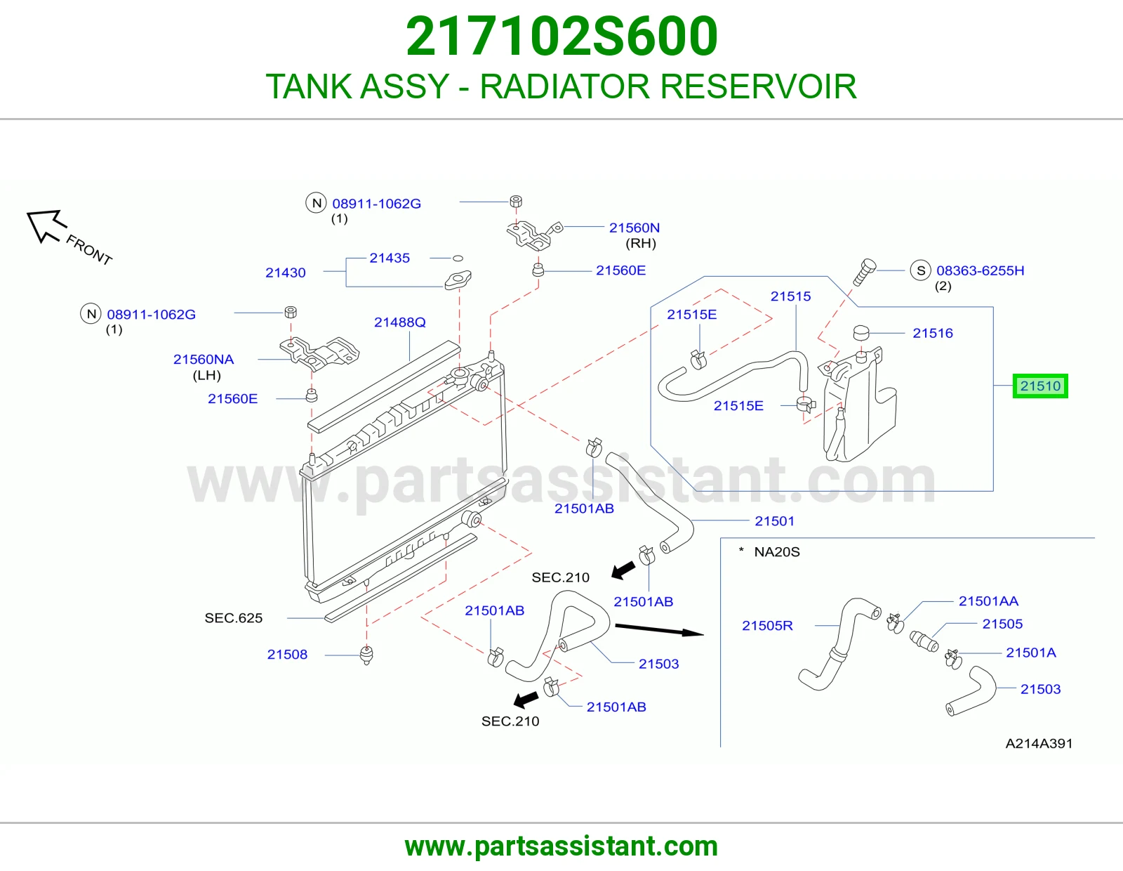 قربه رديتر ماء 217102S600