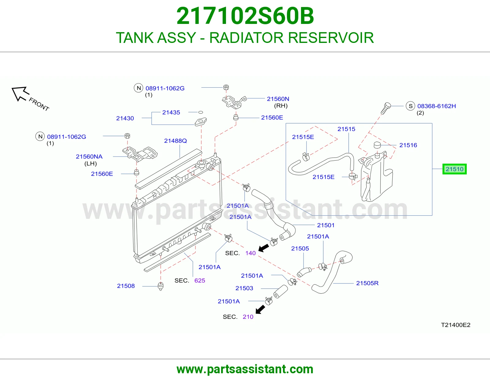 قربه رديتر ماء 217102S60B