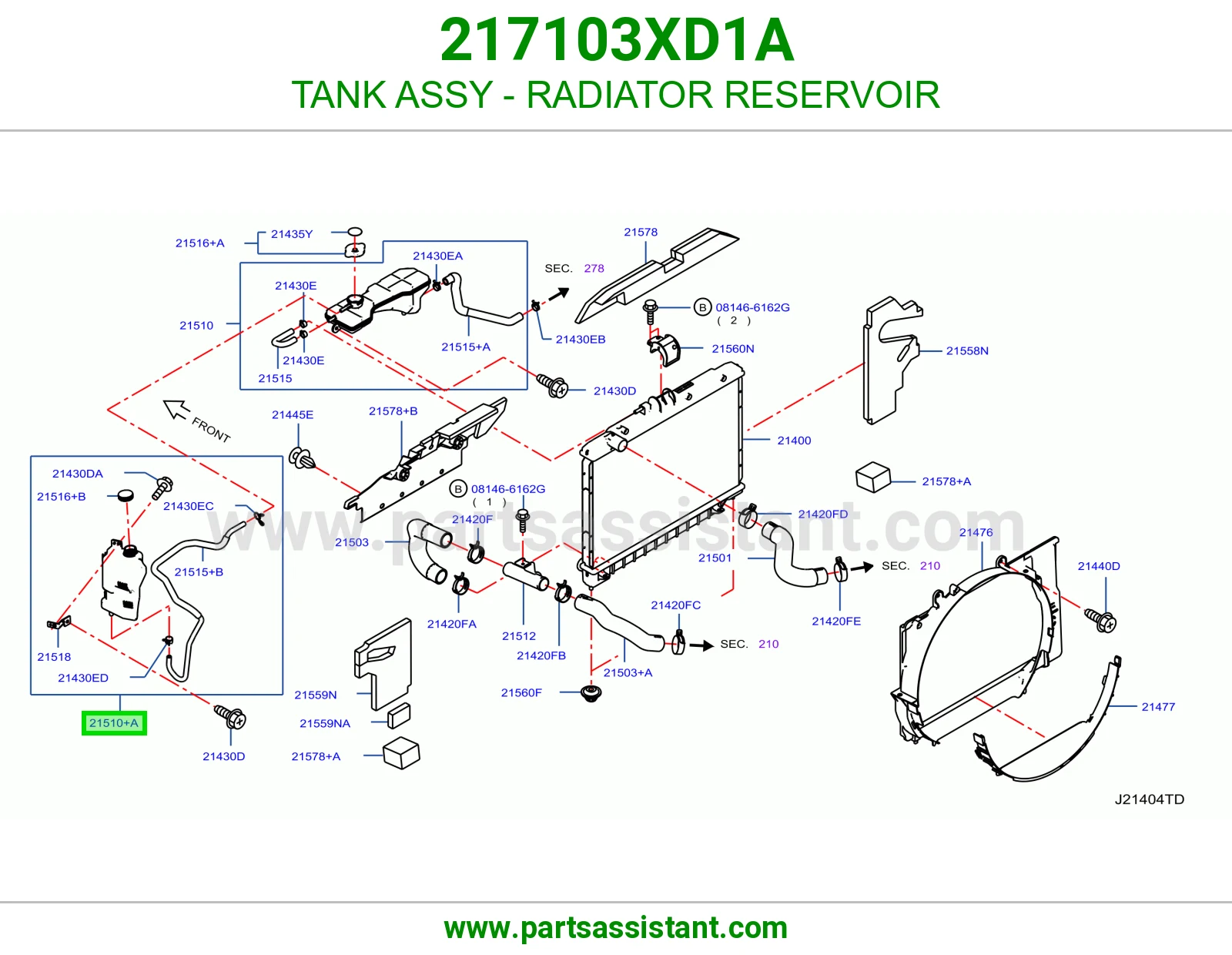 قربه رديتر ماء 217103XD1A