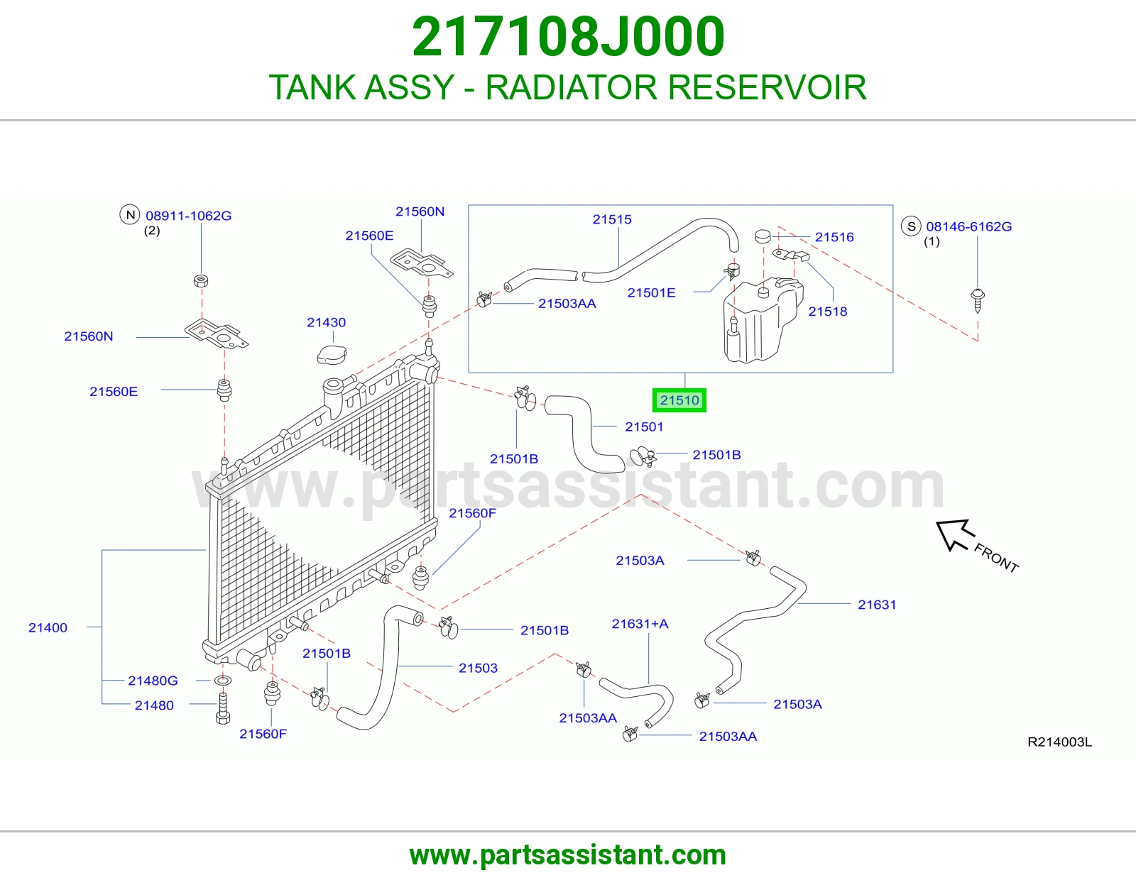 قربه رديتر ماء 217108J000
