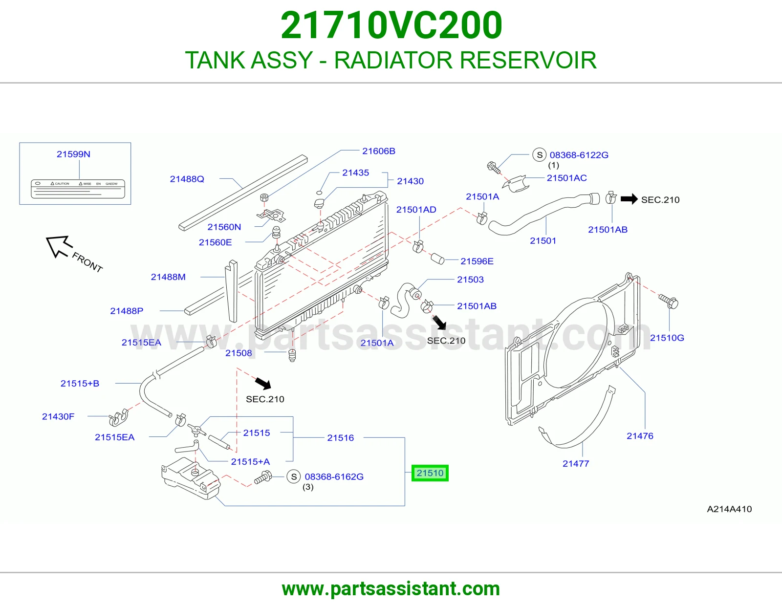 قربه رديتر ماء 21710VC200