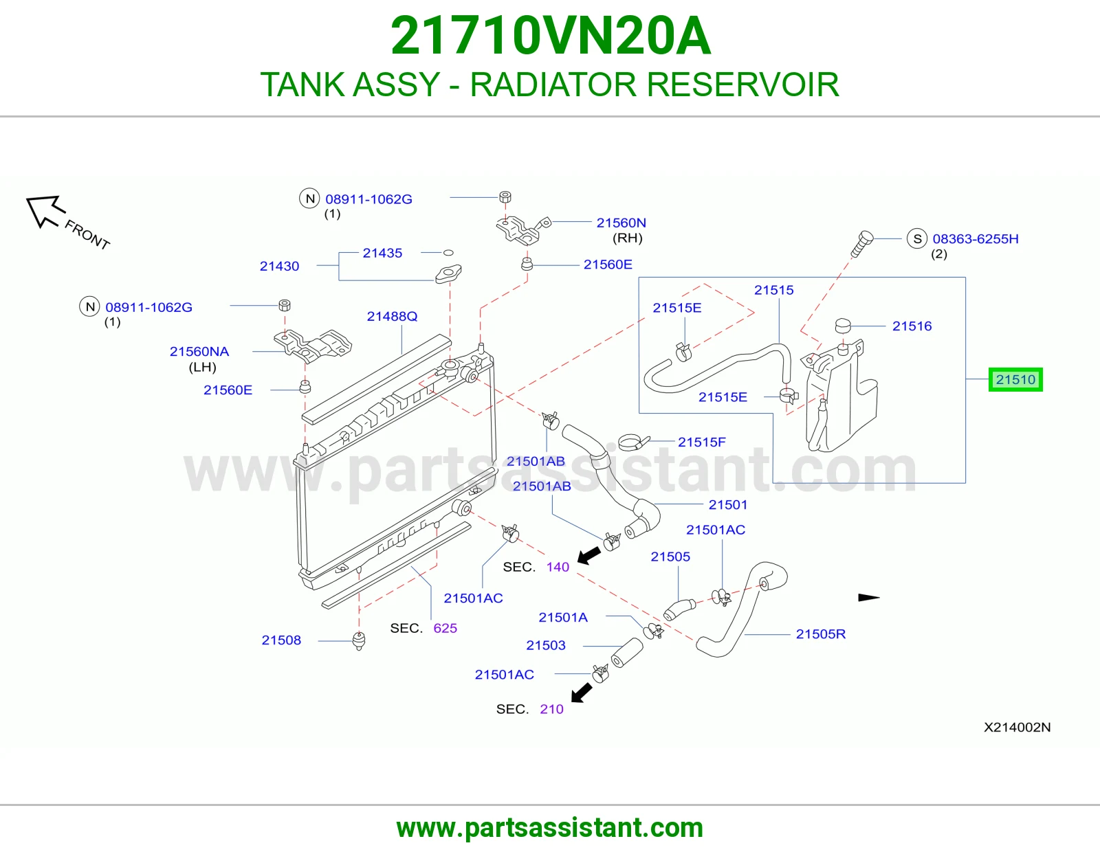 قربه رديتر ماء 21710VN20A