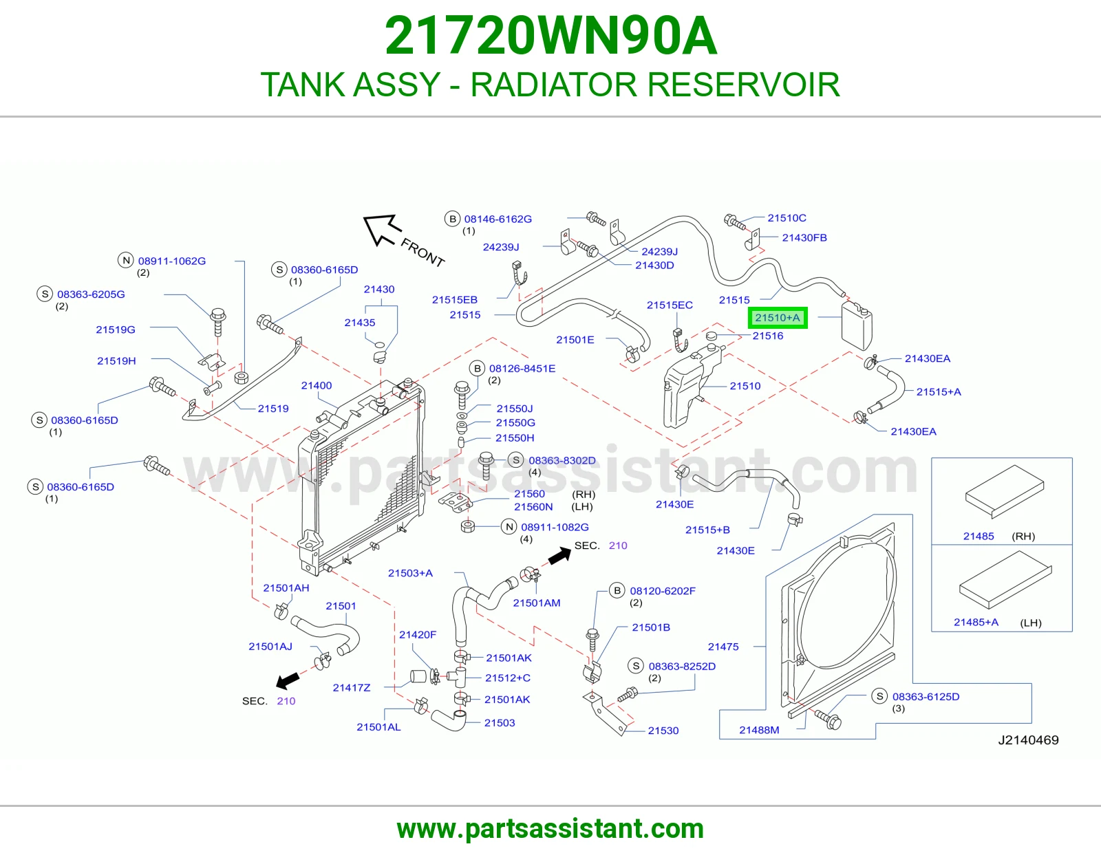 قربه رديتر ماء 21720WN90A