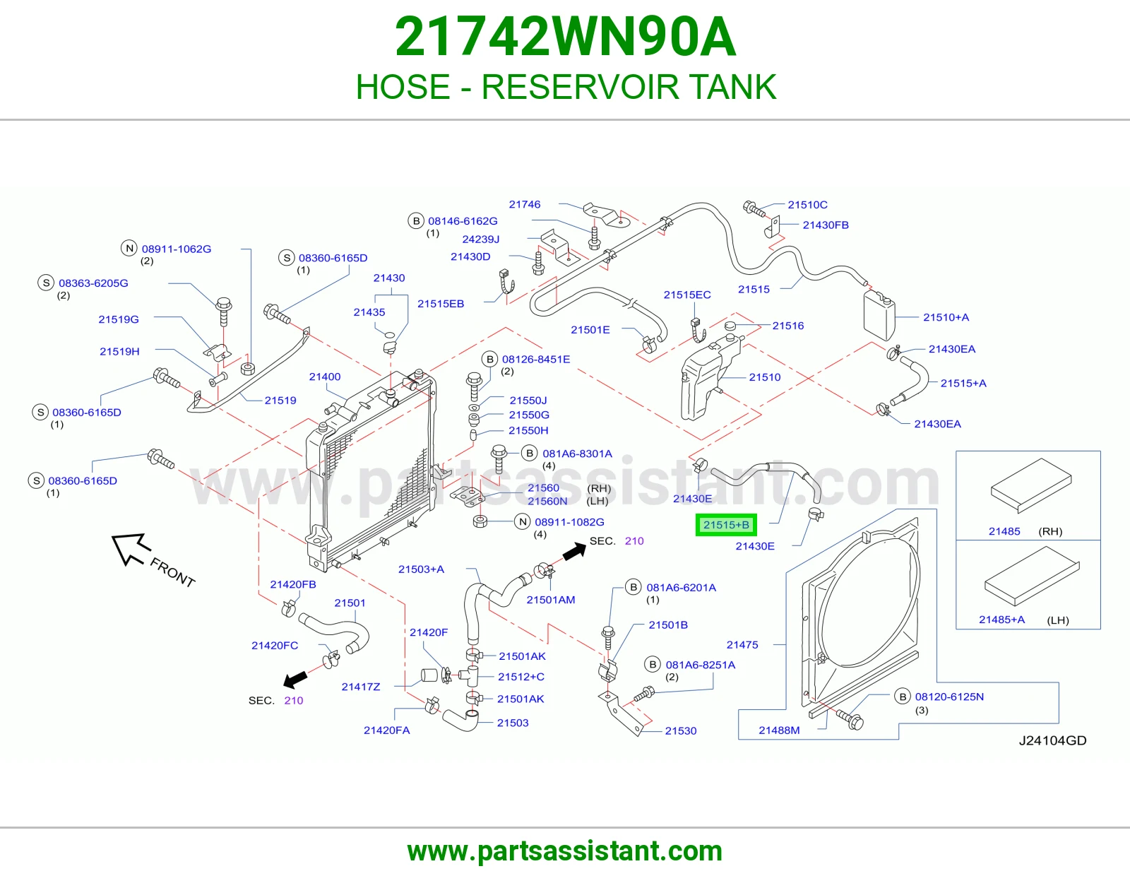لي قربه رديتر 21742WN90A