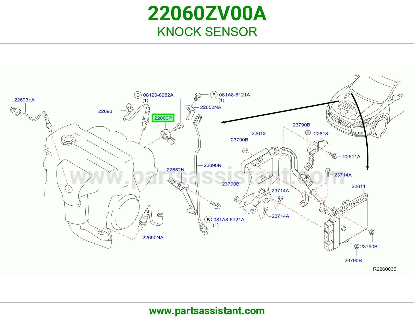 حساس صرقعه مكينه 22060ZV00A