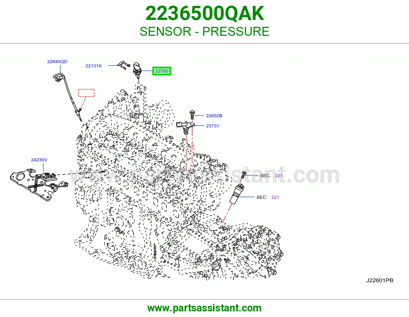 حساس ضغط طرمبه ديزل تيربو 2236500QAK