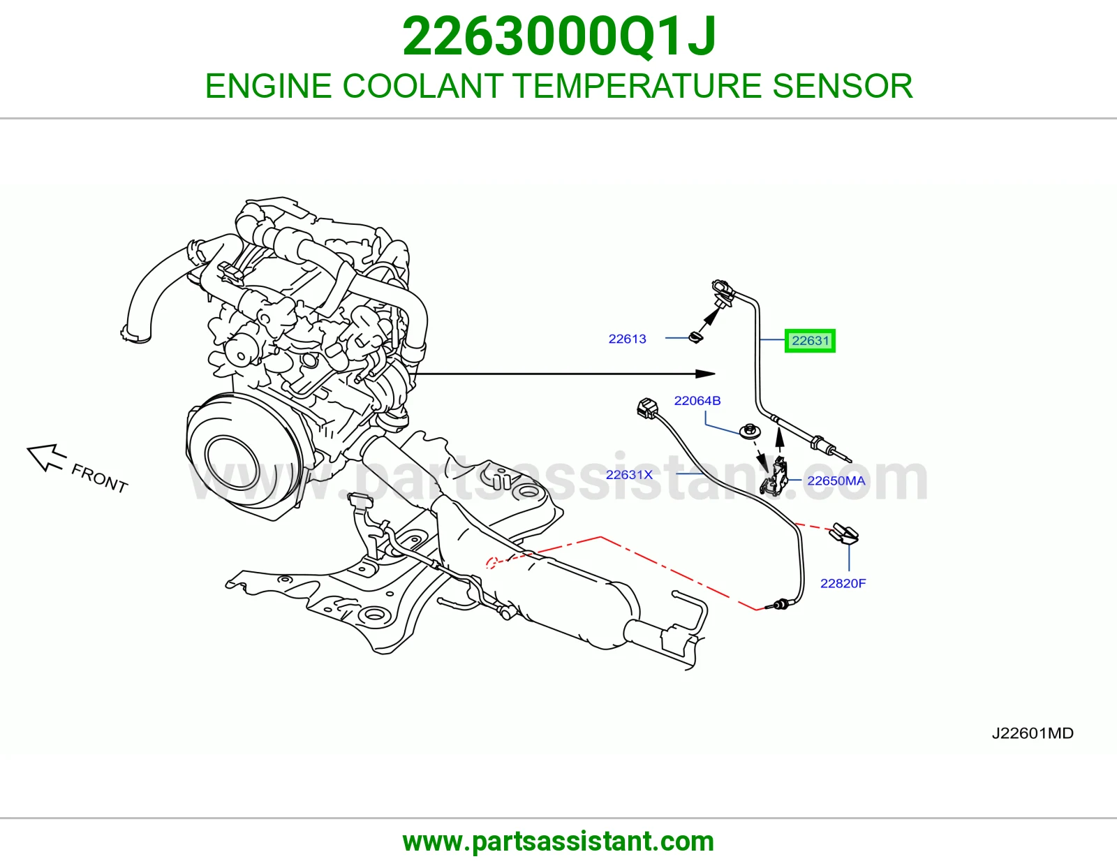 حساس حرارة مكينة 2263000Q1J