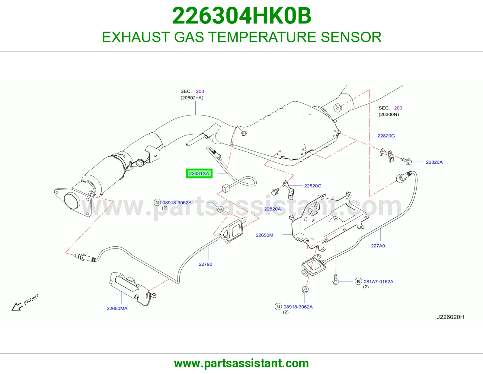 حساس حرارة شكمان 226304HK0B