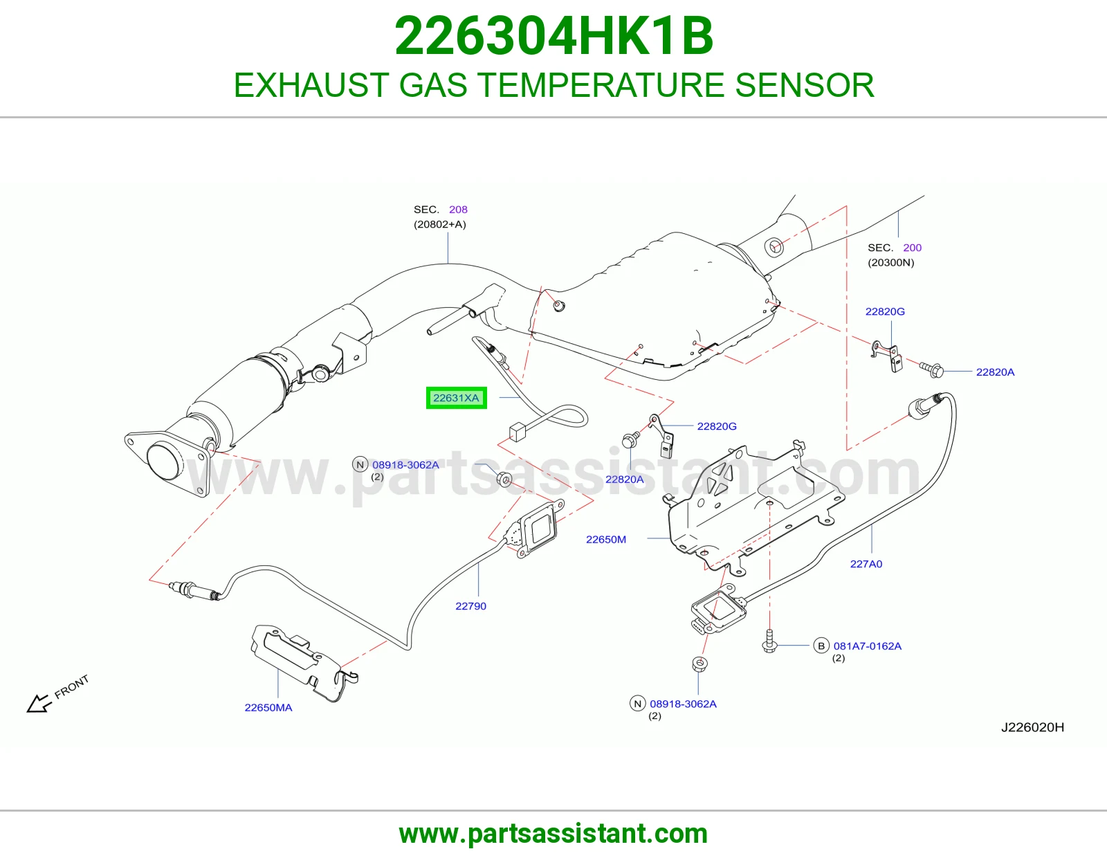حساس حرارة شكمان 226304HK1B