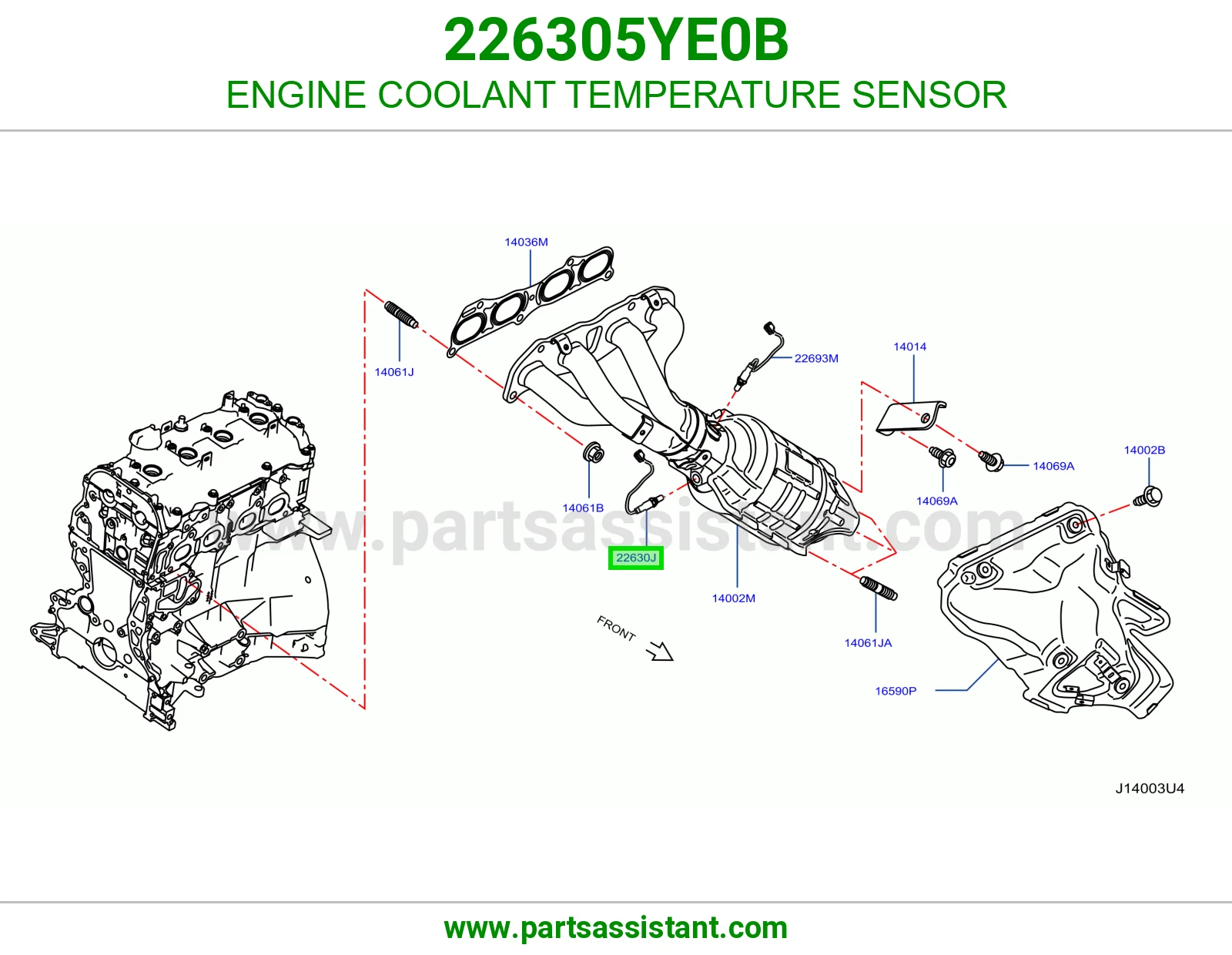 حساس حرارة مكينة 226305YE0B