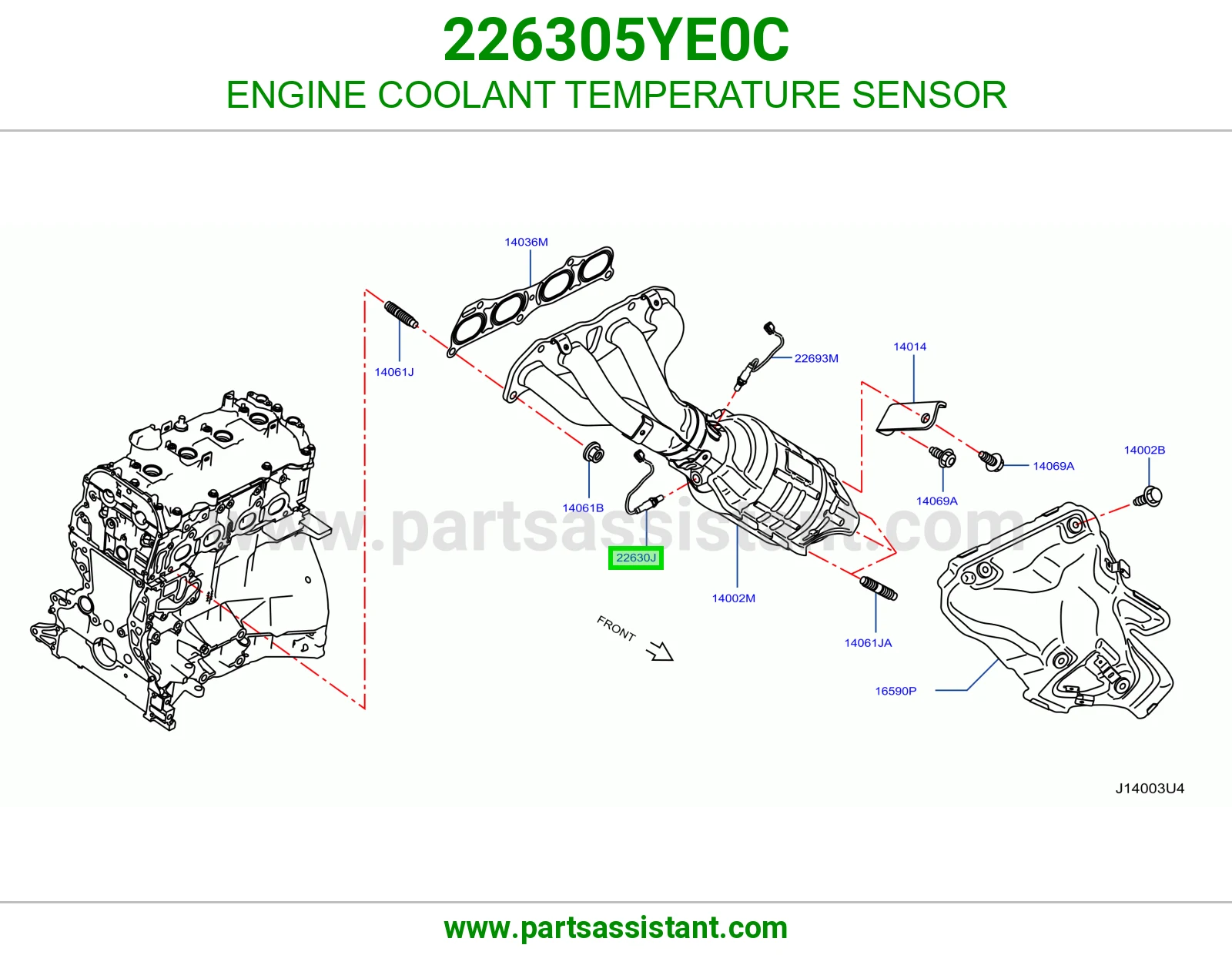 حساس حرارة مكينة 226305YE0C