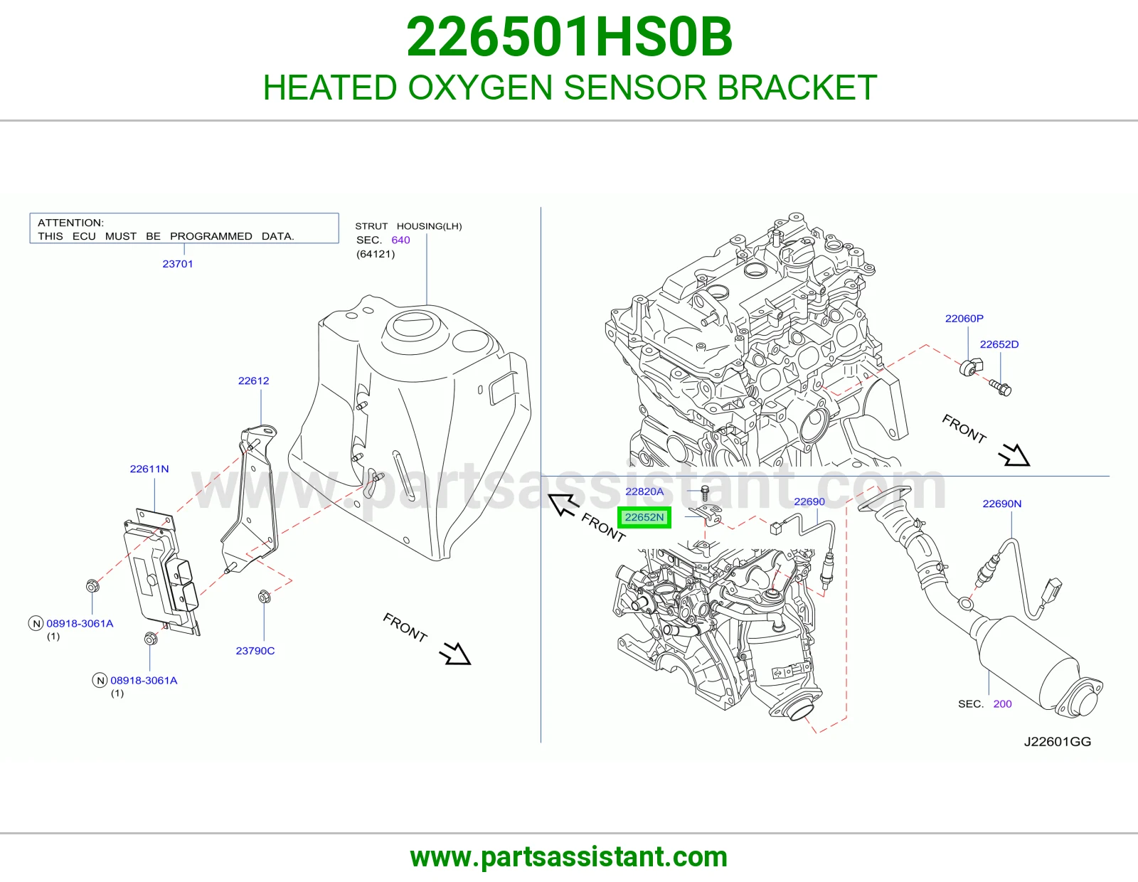قاعدة حساس أكسجين O2 226501HS0B