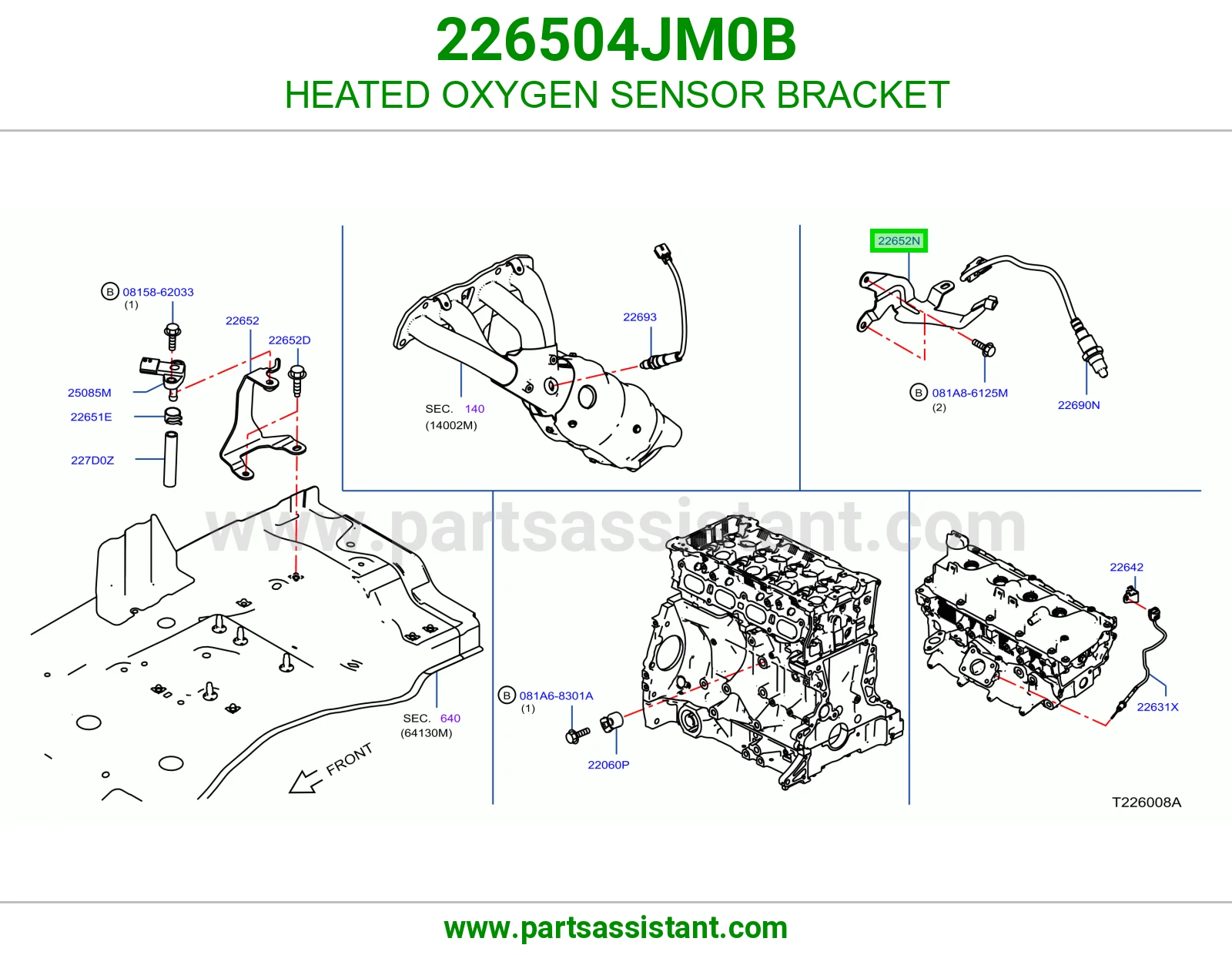 قاعدة حساس أكسجين O2 226504JM0B