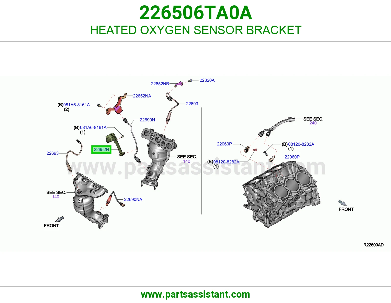 قاعدة حساس أكسجين O2 226506TA0A