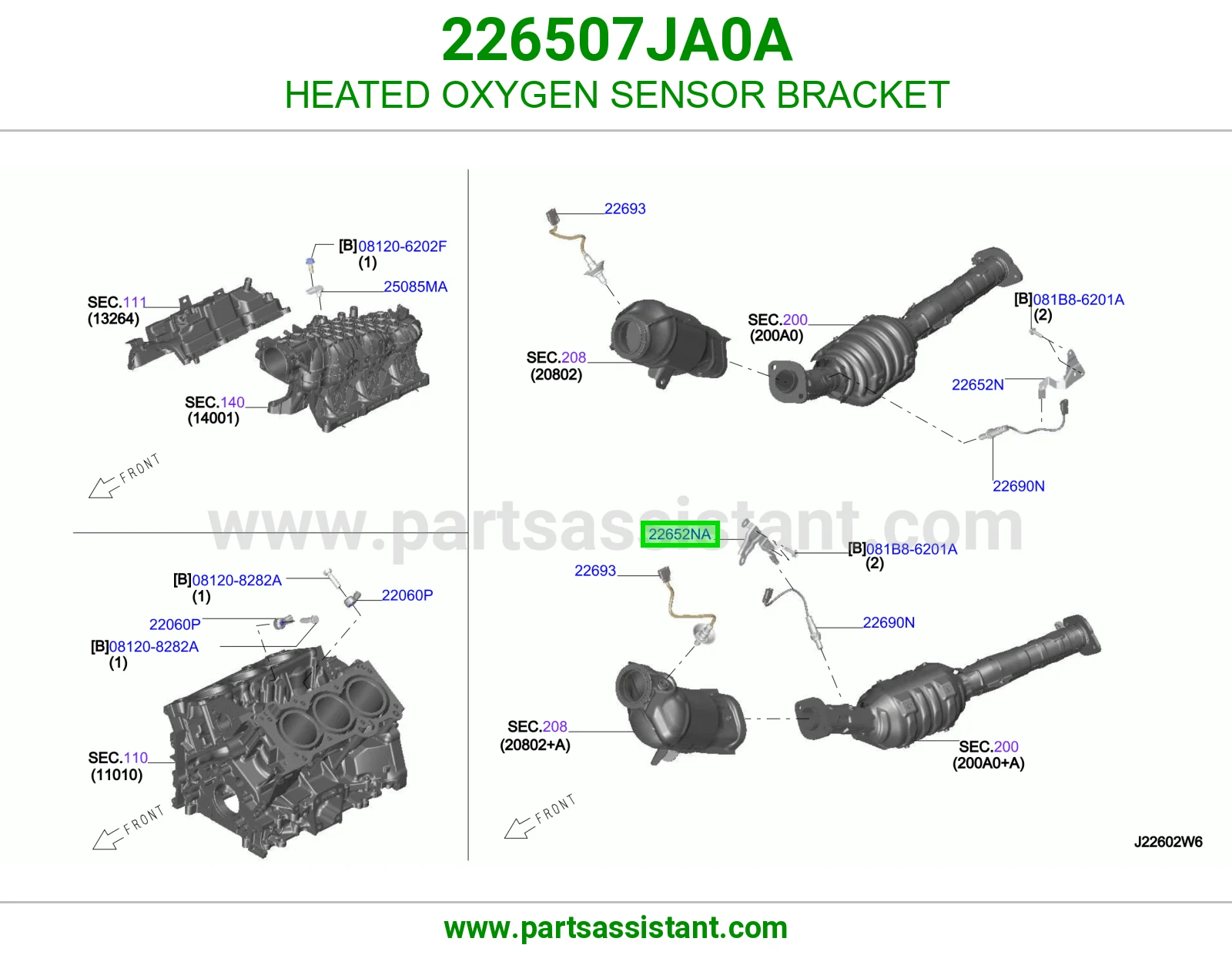 قاعدة حساس أكسجين O2 226507JA0A