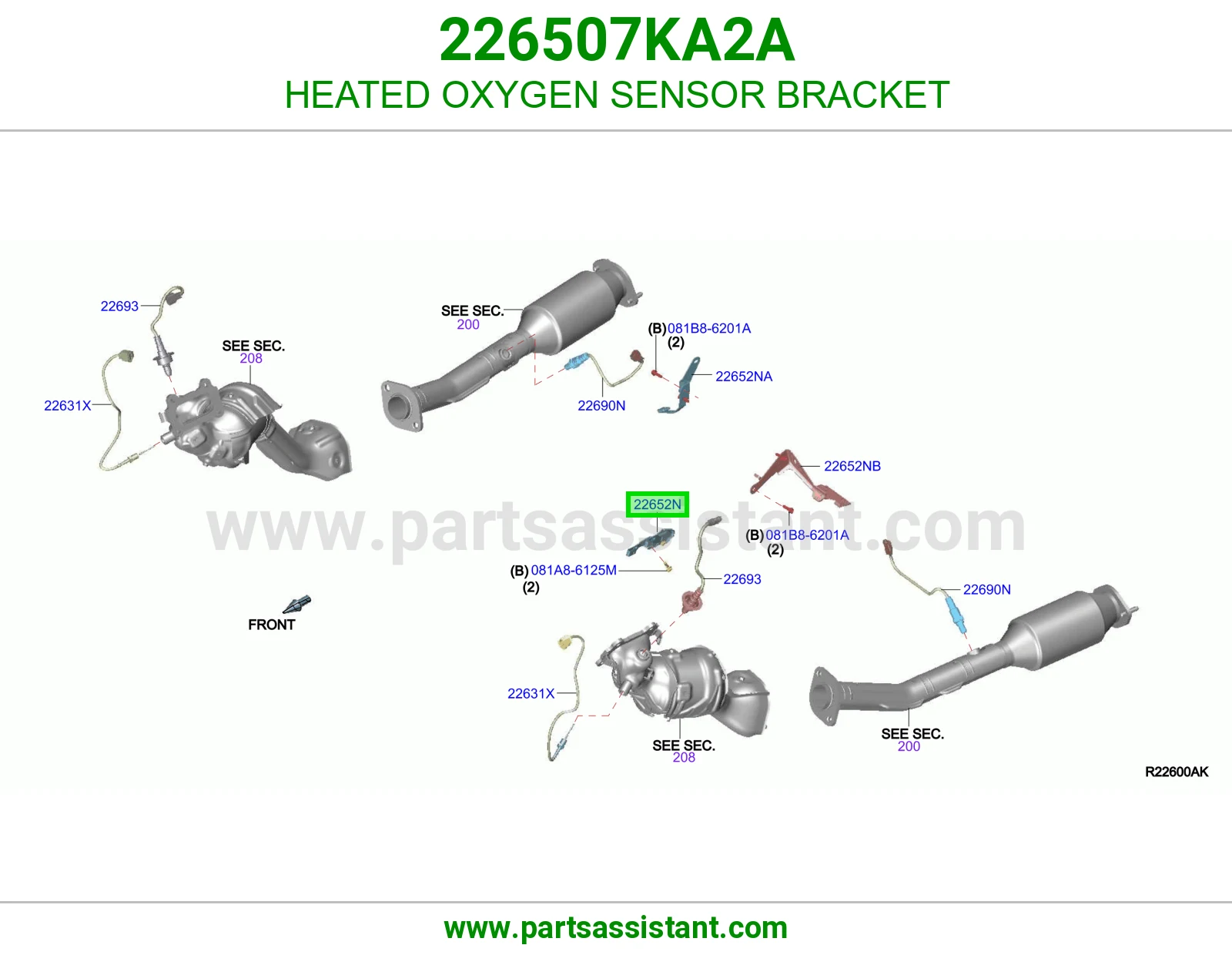 قاعدة حساس أكسجين O2 226507KA2A
