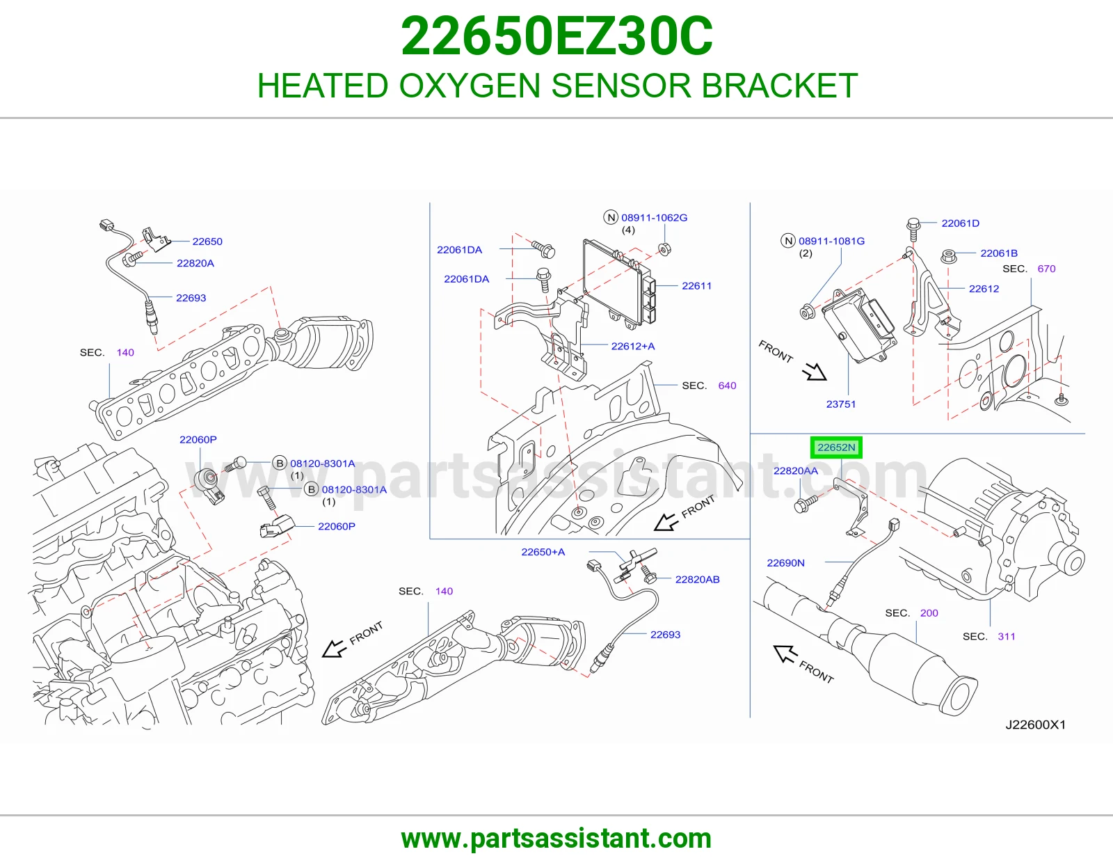 قاعدة حساس أكسجين O2 22650EZ30C