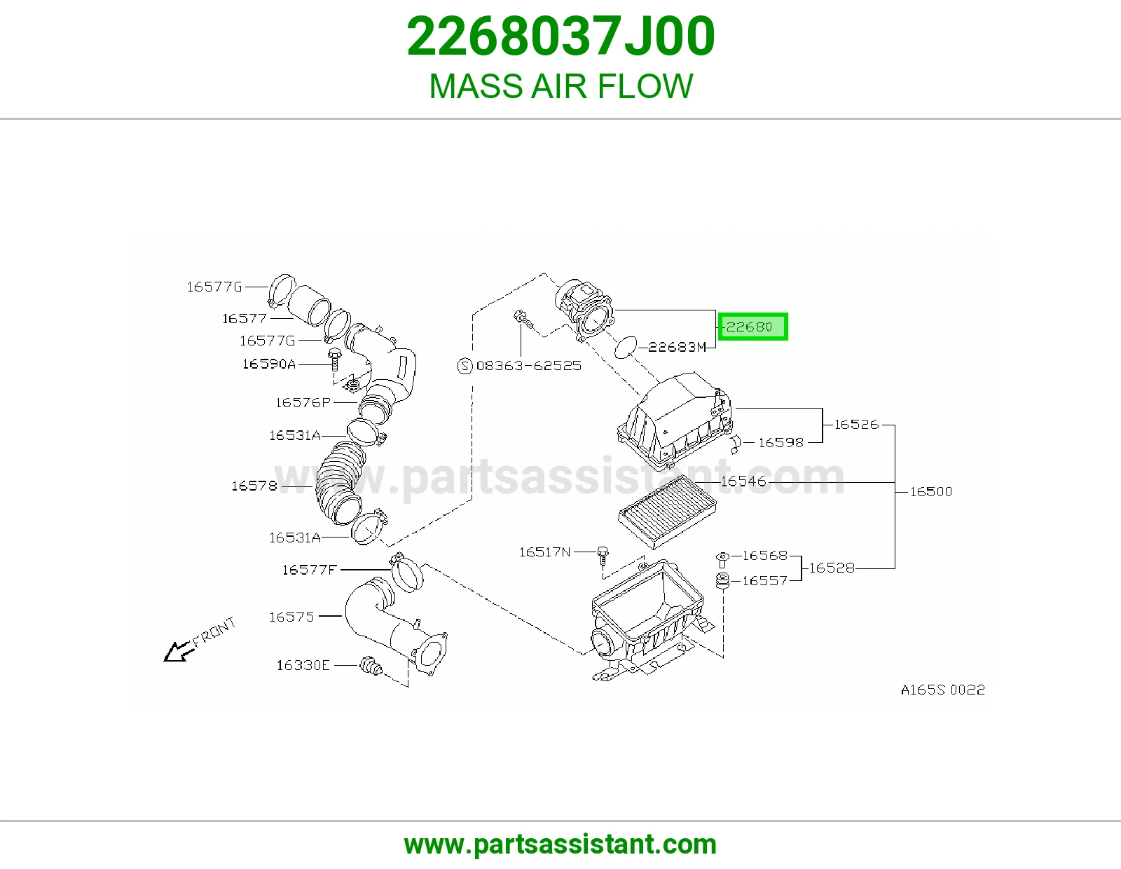 حساس منظم قربه هواء 2268037J00
