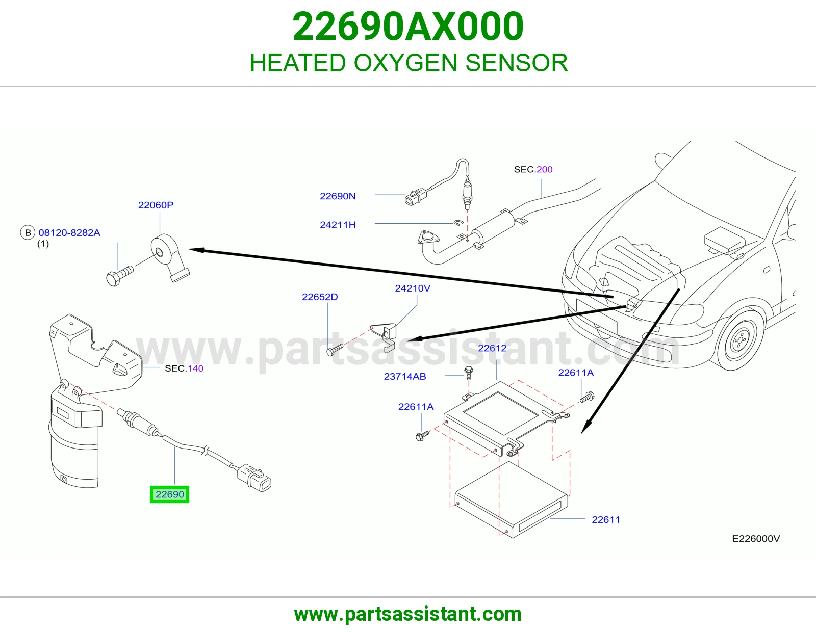 حساس قزوز اكسجين 22690AX000