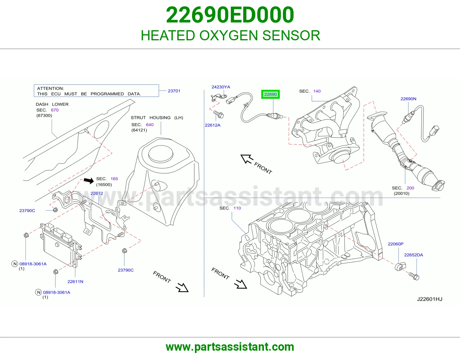 حساس قزوز اكسجين 22690ED000