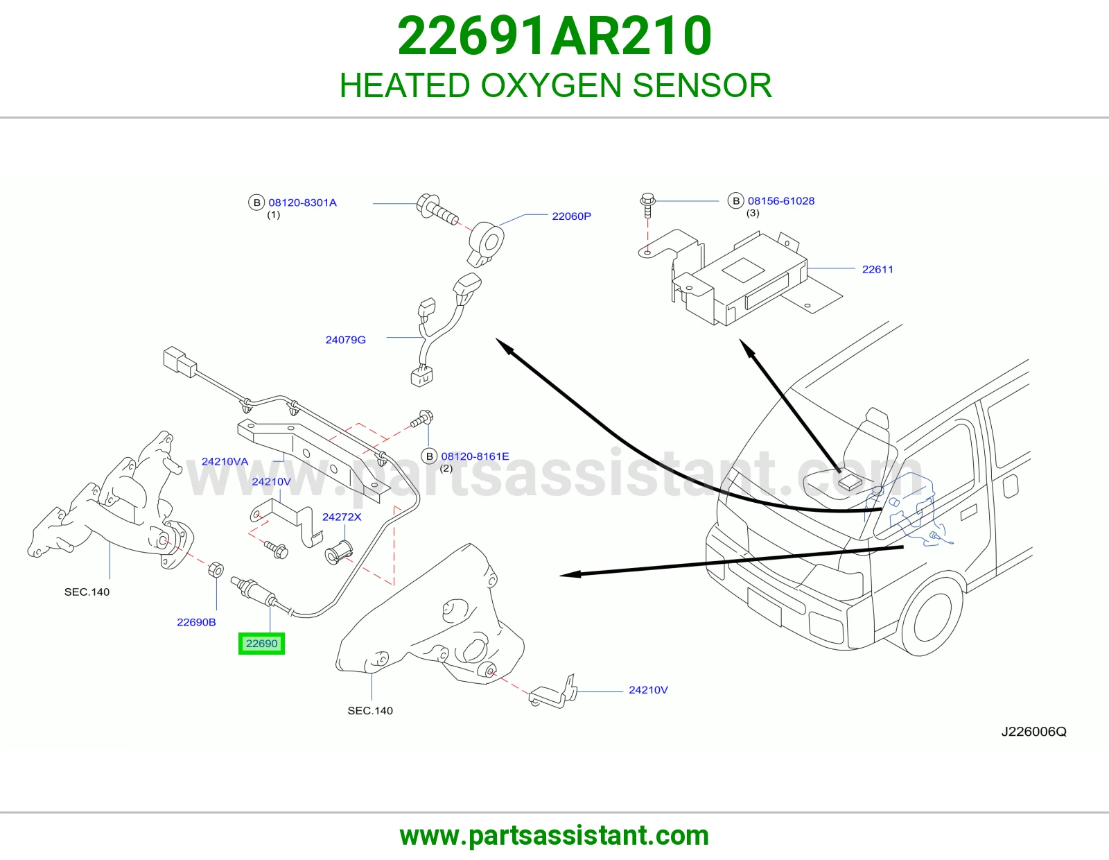 حساس قزوز اكسجين 22691AR210