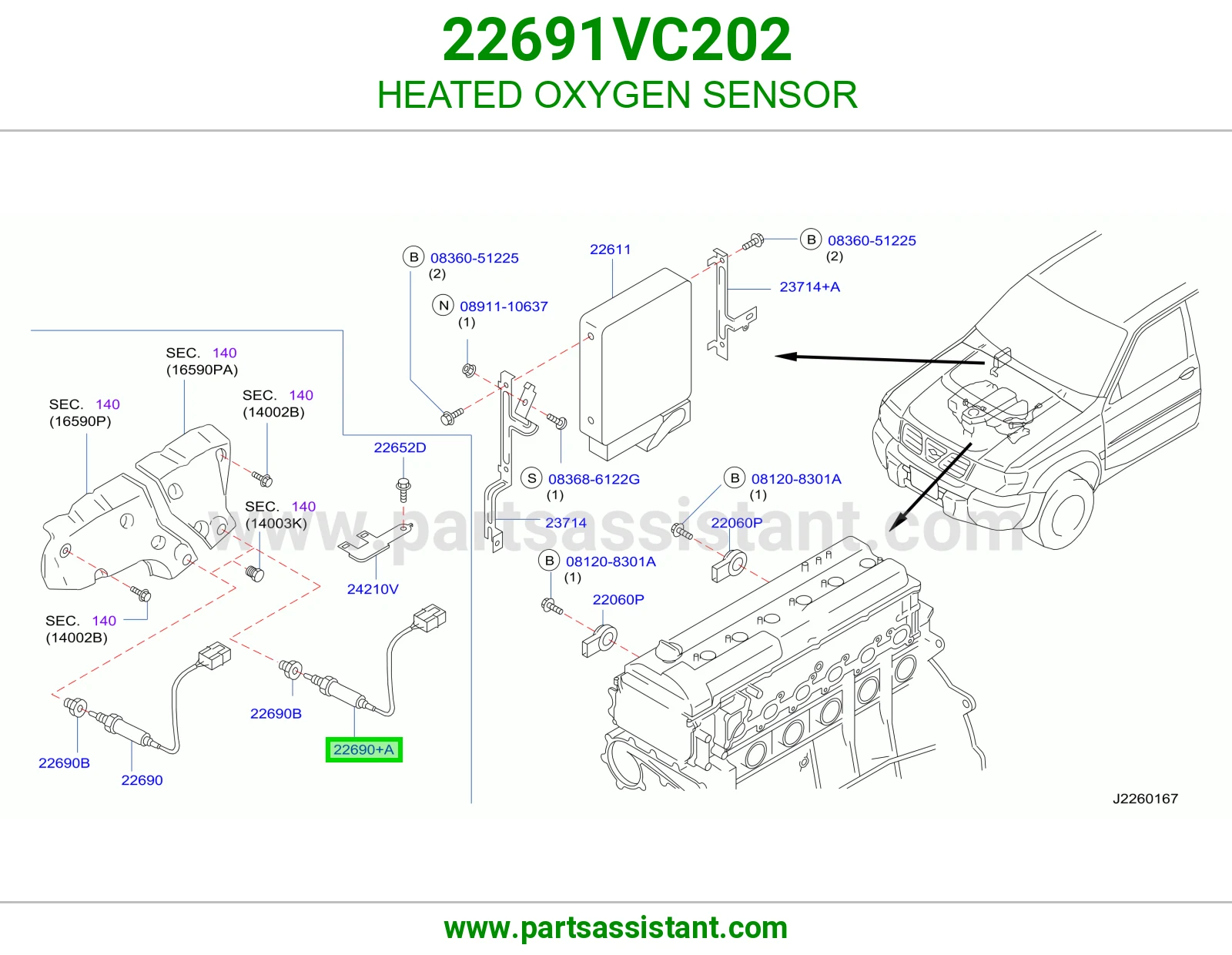 حساس قزوز اكسجين 22691VC202
