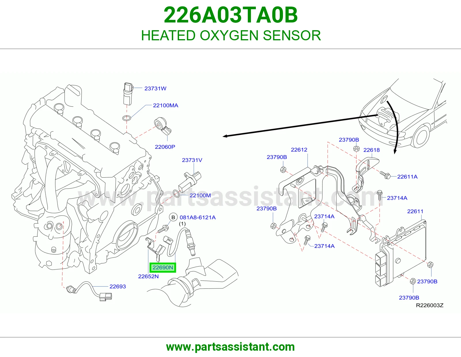 حساس قزوز اكسجين 226A03TA0B